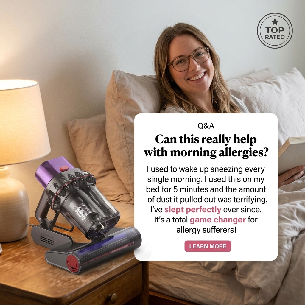 Sunnyales Facebook ad: Aless Powerful UV Bed Vacuum Cleaner