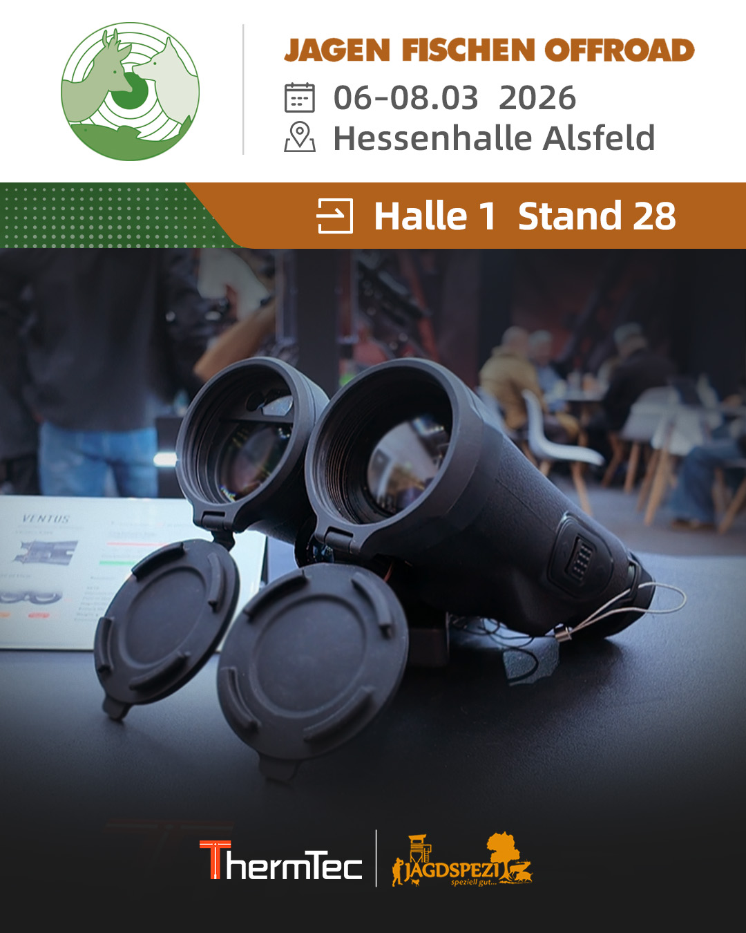 ThermTec outdoor Germany Facebook ad: Trefft ThermTec bei Jagdspezi!