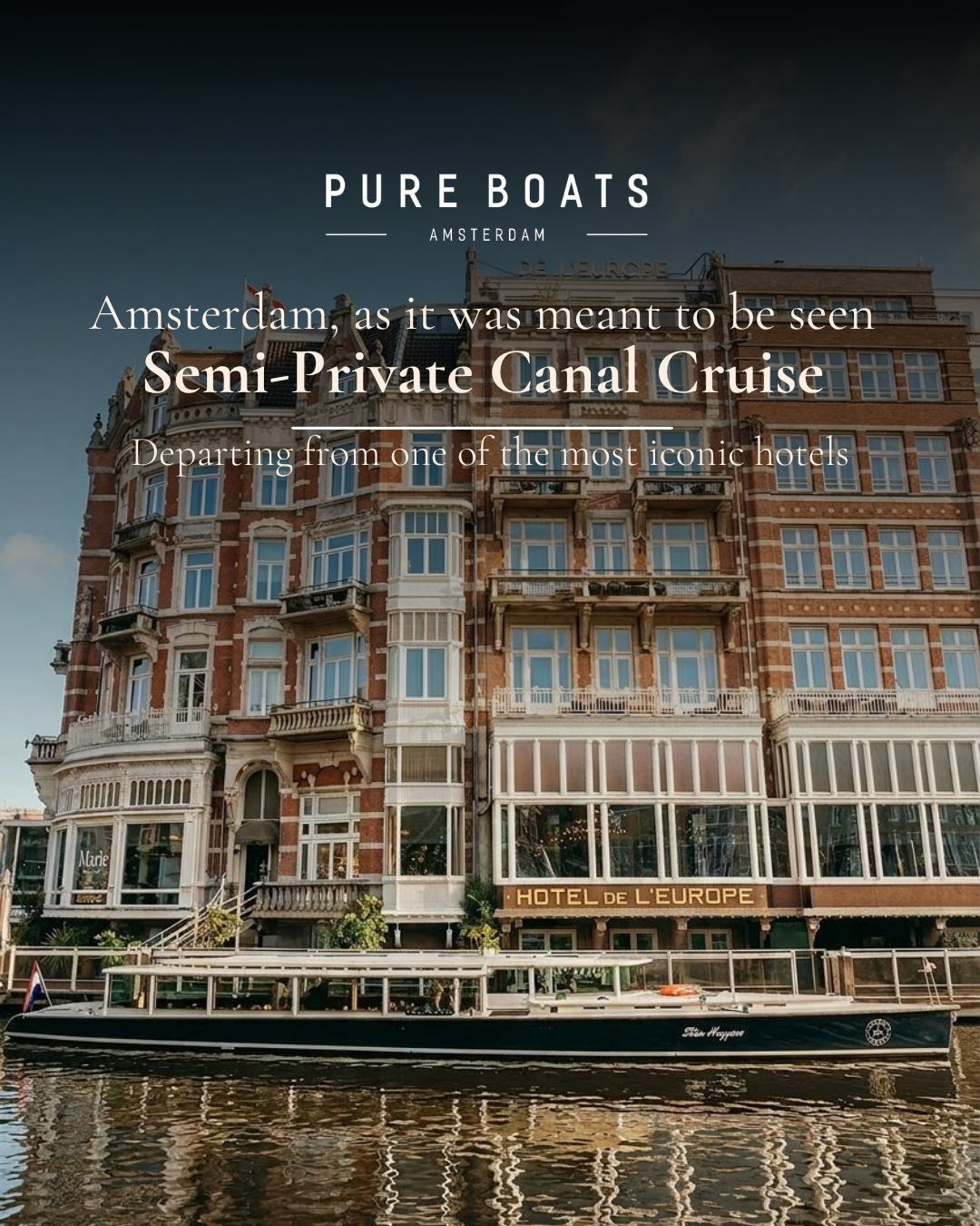 Pure Boats Amsterdam Facebook ad
