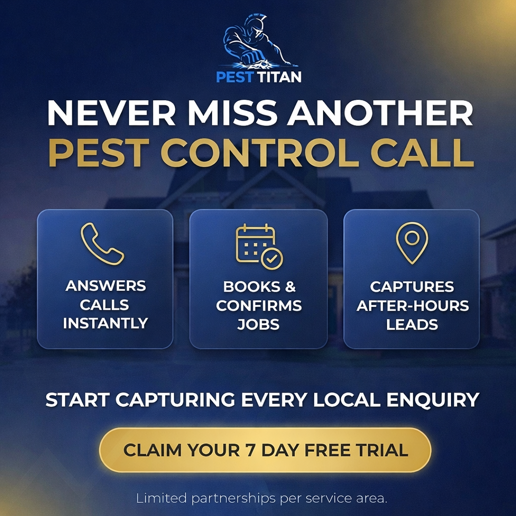 Pest Titan Facebook ad: Missed Calls Are Costing You Jobs You Already Paid For
