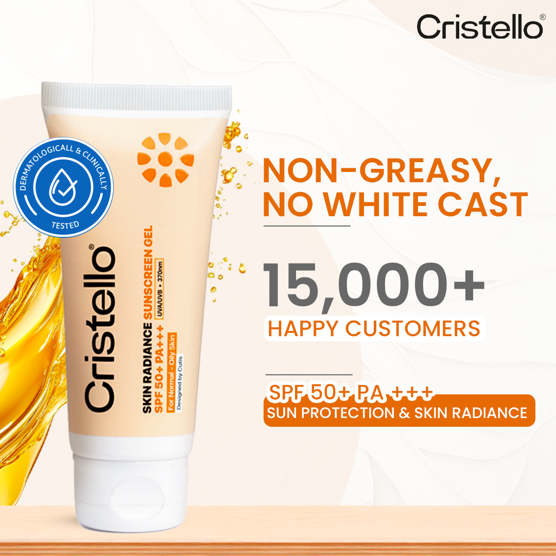 Cristello Facebook ad: SPF 50 That Controls Oil