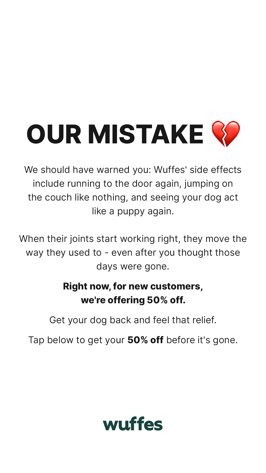 Wuffes Facebook ad