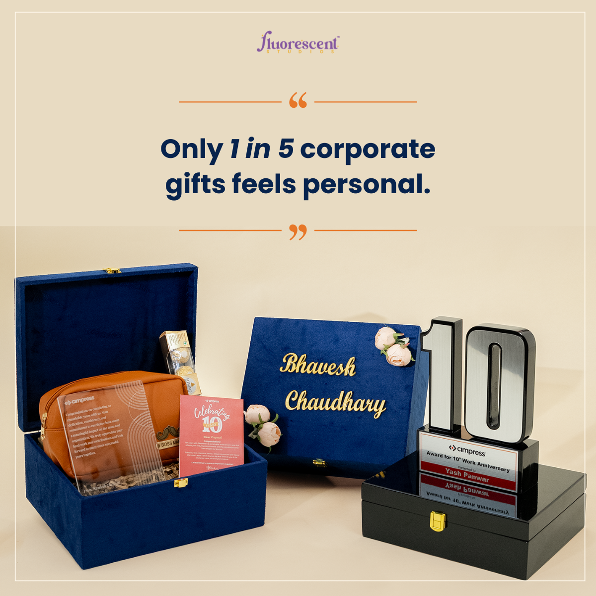 Fluorescent Studio Facebook ad: Luxury Gifts for Clients