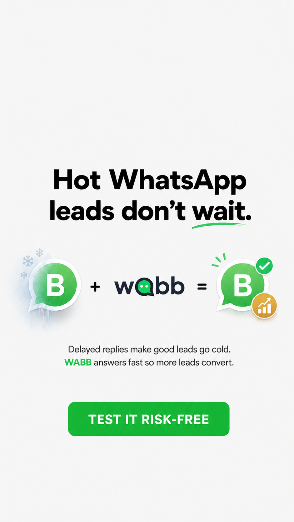 WABB INDIA Facebook ad: Stop Losing WhatsApp Sales