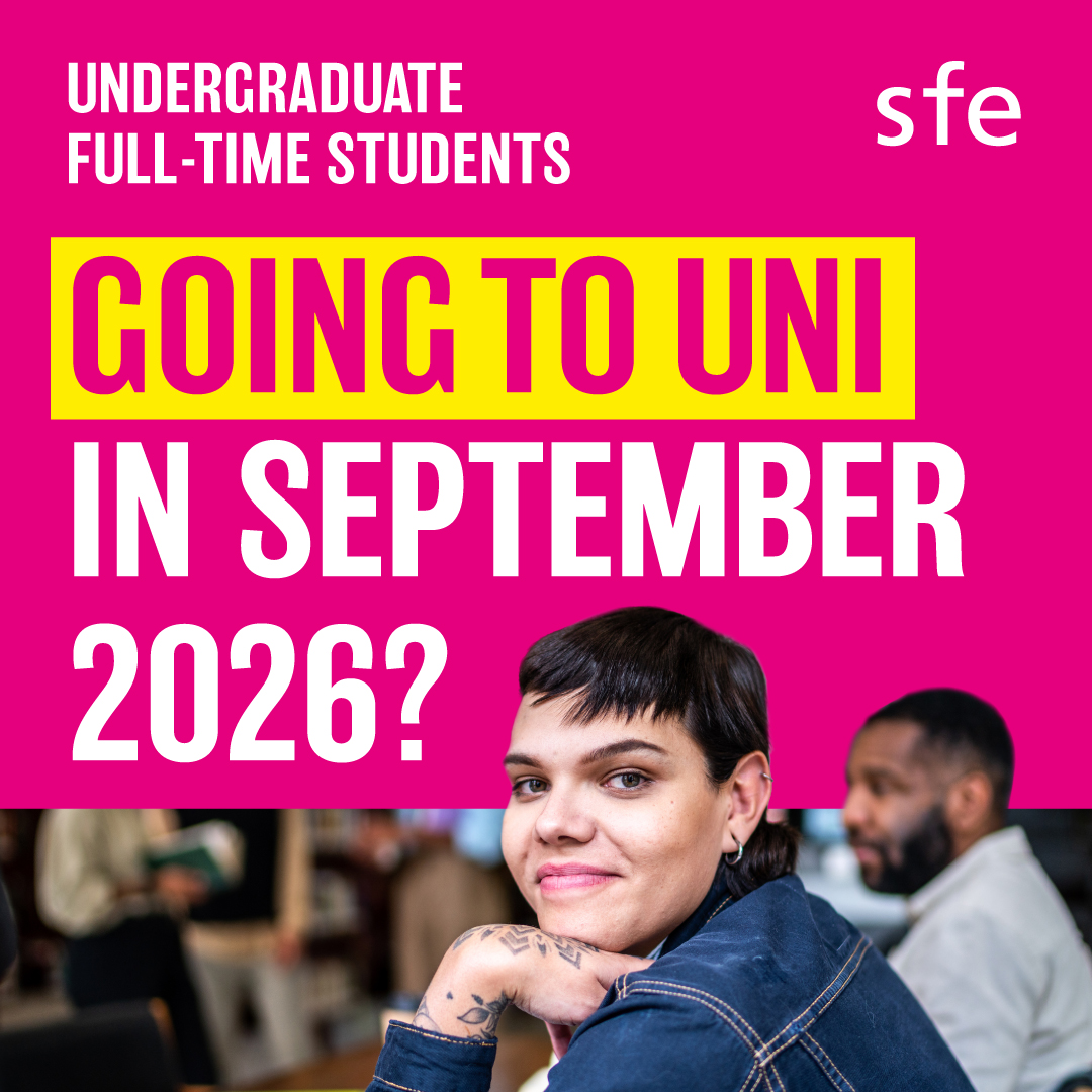 Student Finance England Facebook ad: Applications for full-time undergraduate courses starting…