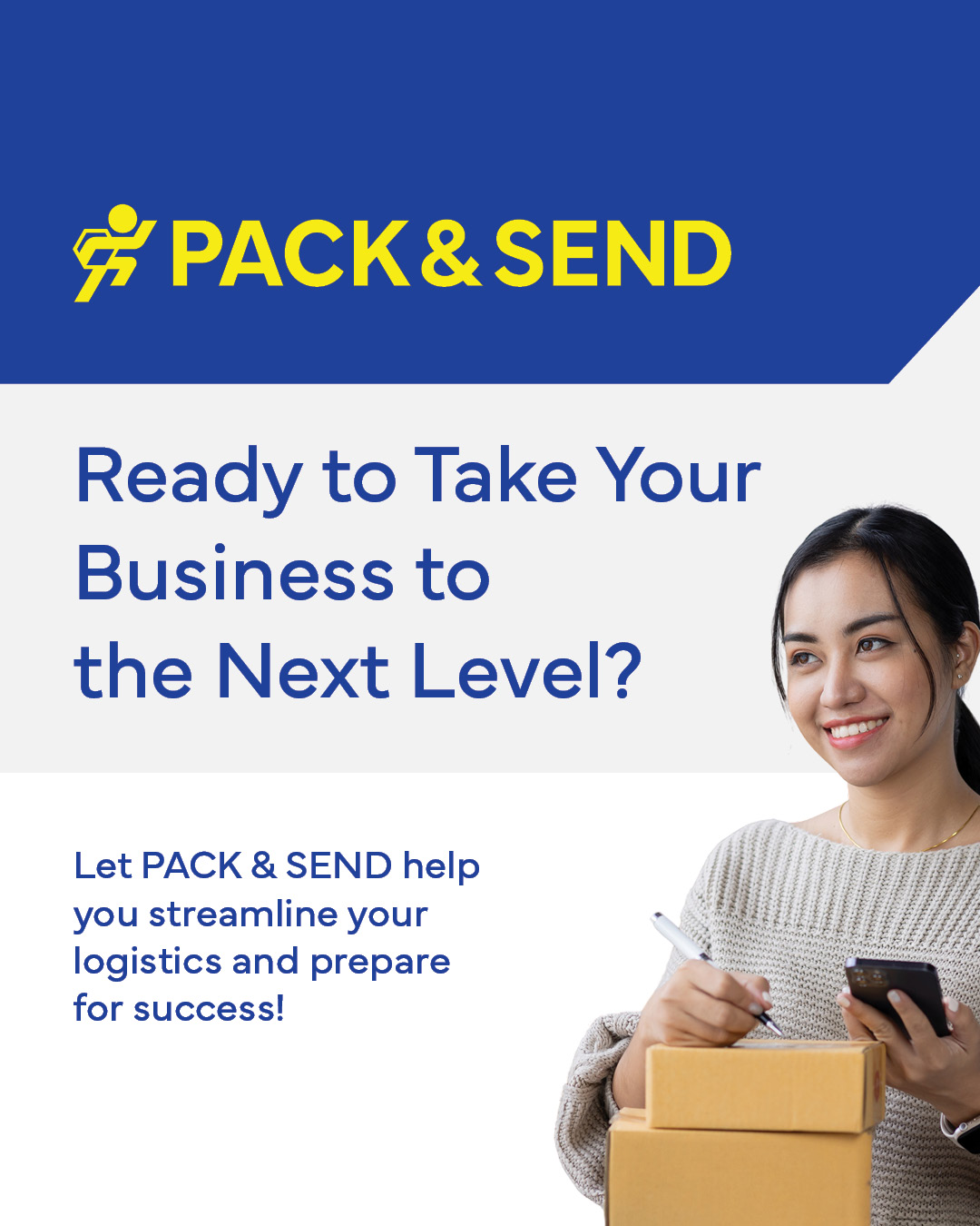 PACK & SEND Australia Facebook ad: Outgrown your space?
