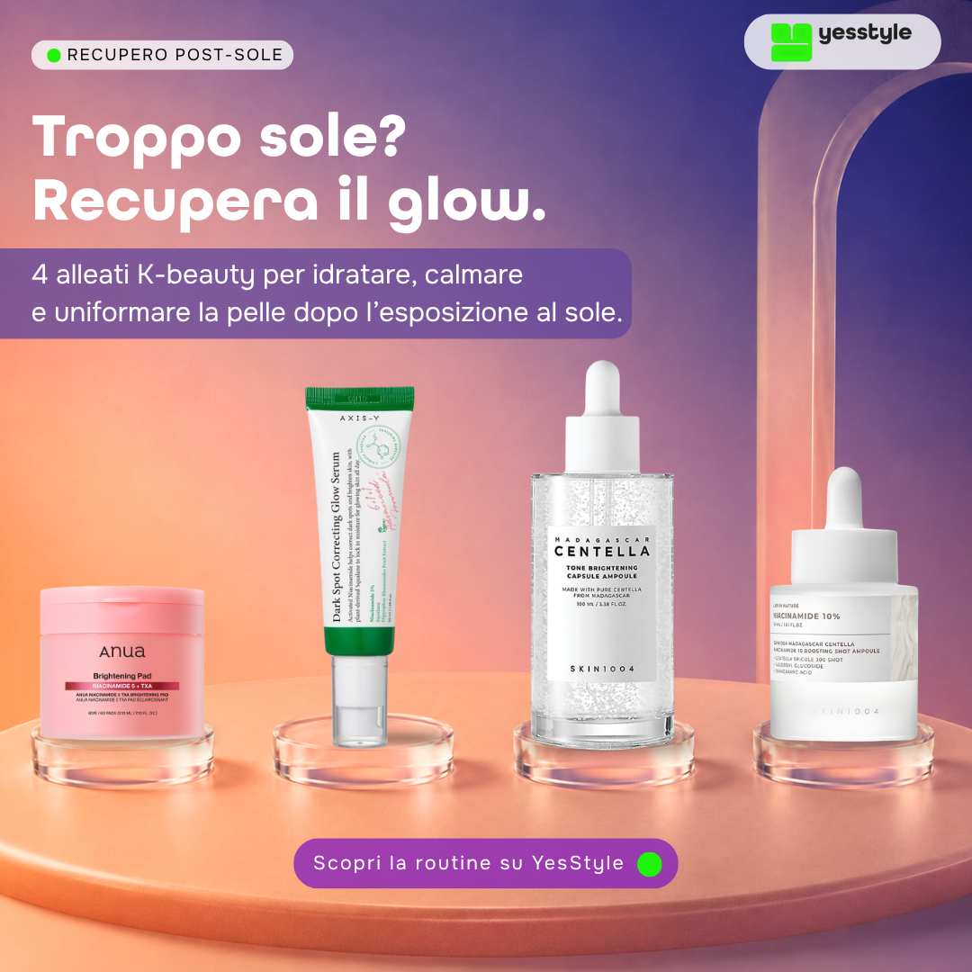 YesStyle Italy Facebook ad: Hai preso troppo sole?