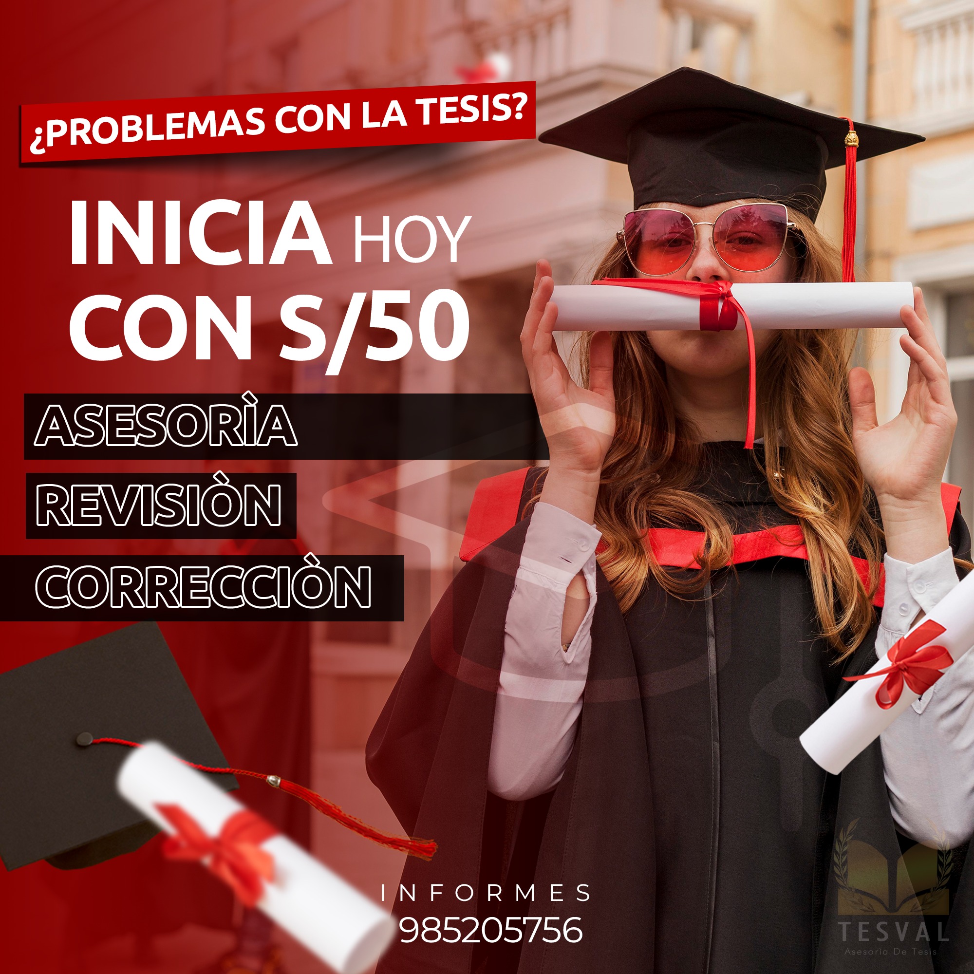 Tesval Facebook ad: ¿PROBLEMAS CON TU TESIS?