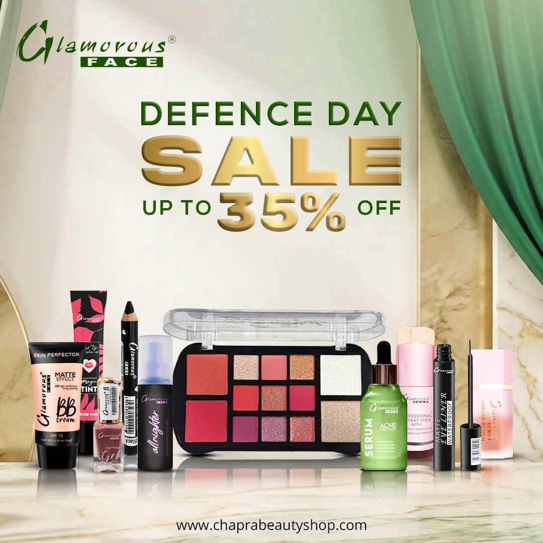 Glamorous Face Cosmetics Facebook ad: UPTO 35% OFF