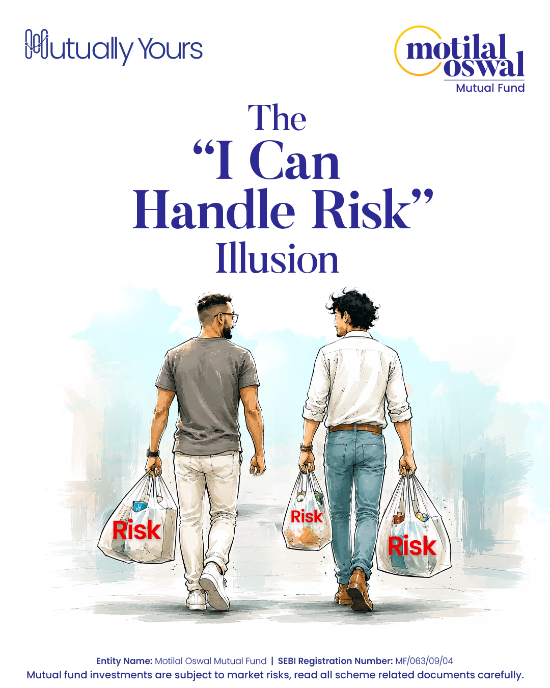 Motilal Oswal Asset Management Company Ltd. Facebook ad: Borrowed conviction rarely survives market volatility.