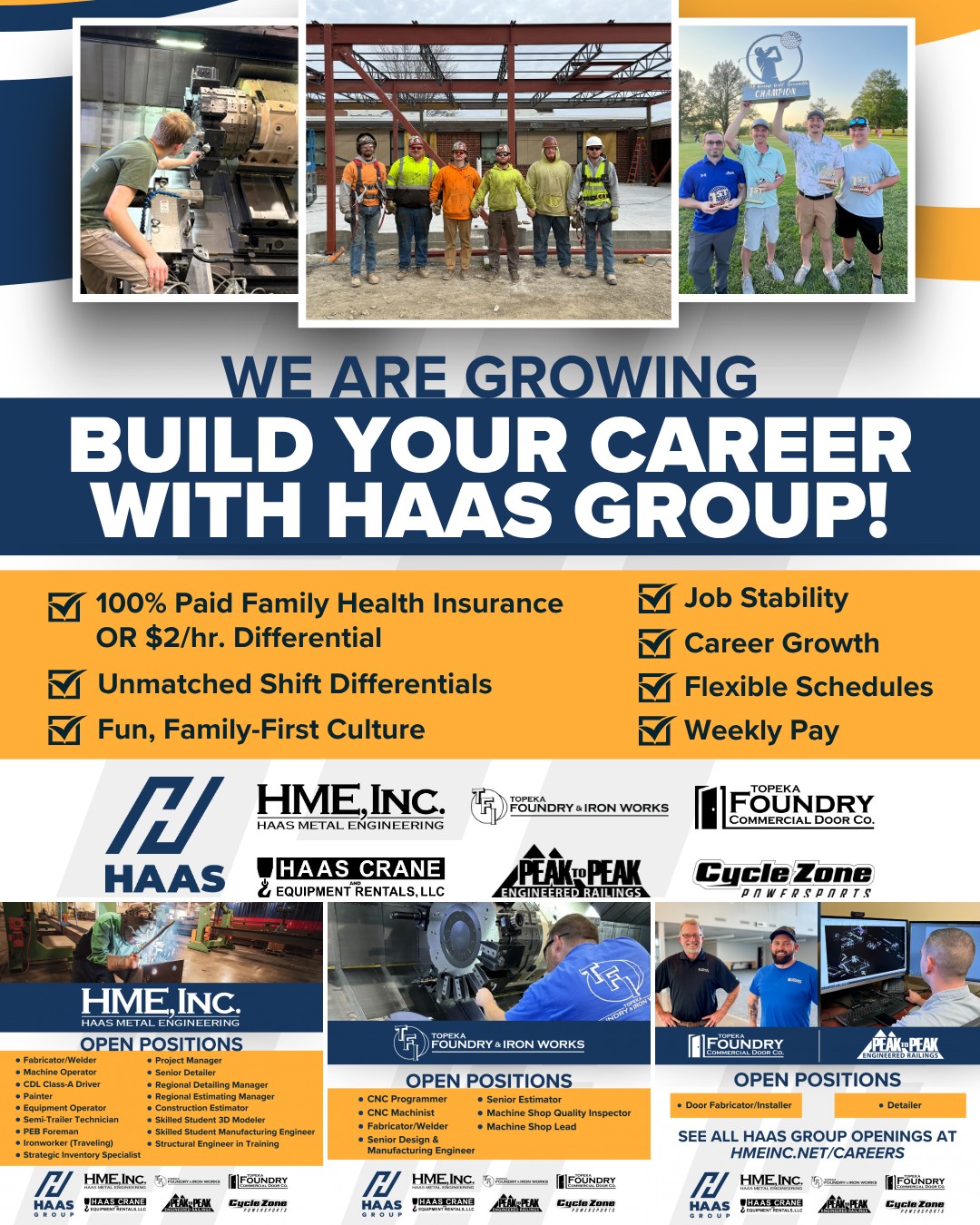 HME, Inc. Facebook ad: Six Companies. Endless Opportunities.