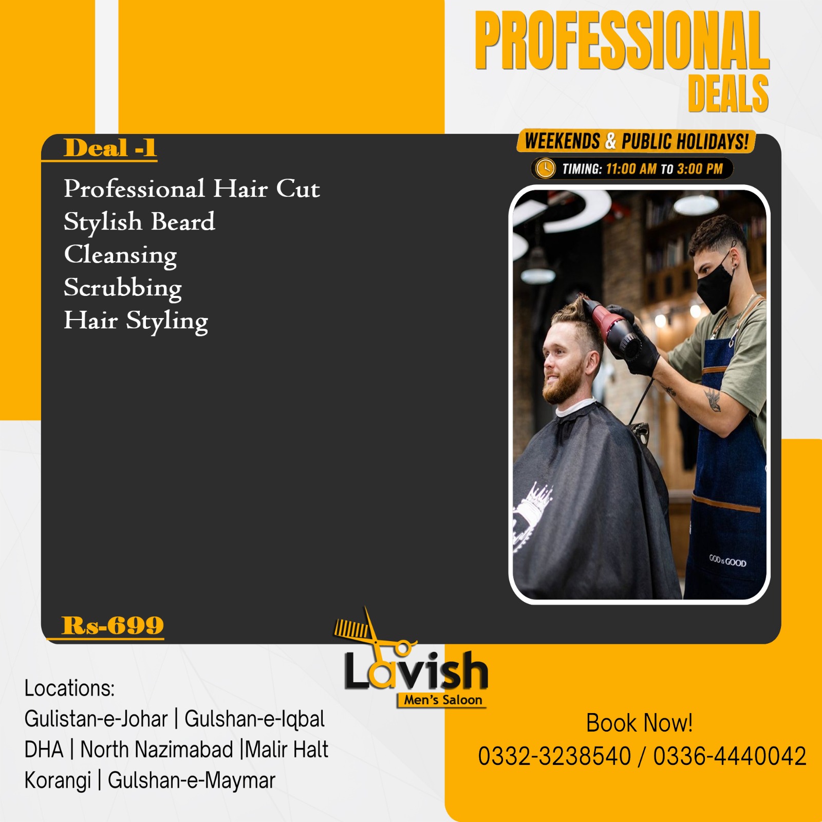 Lavish Men's Salon Facebook ad