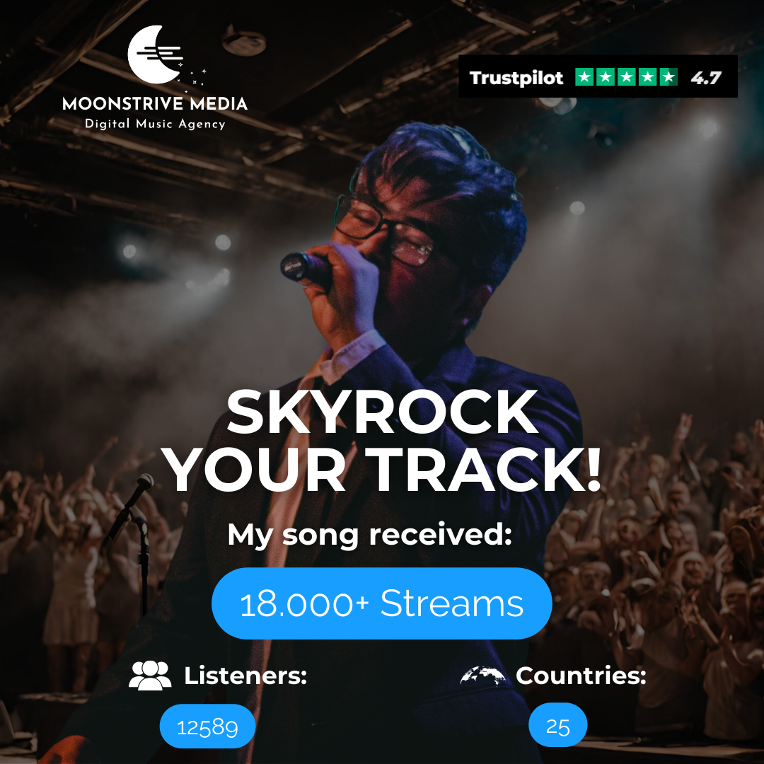Moonstrive Media Marketing Facebook ad: Unlock the Power of SEO Playlist Promotion!