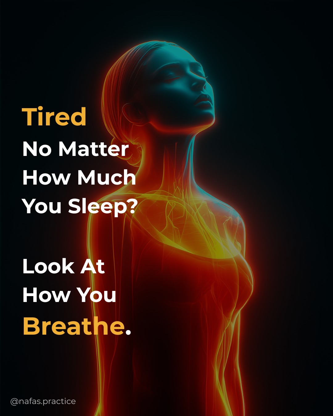 nafas.practice Facebook ad: you sleep enough and still drag through the…