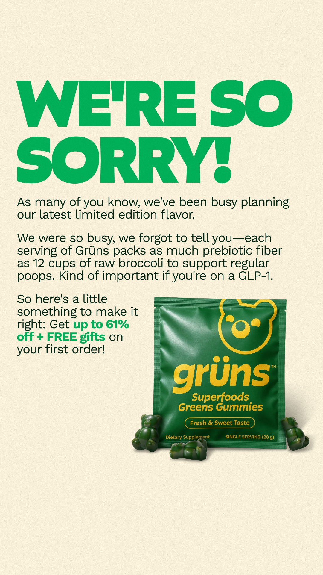 Grüns Facebook ad