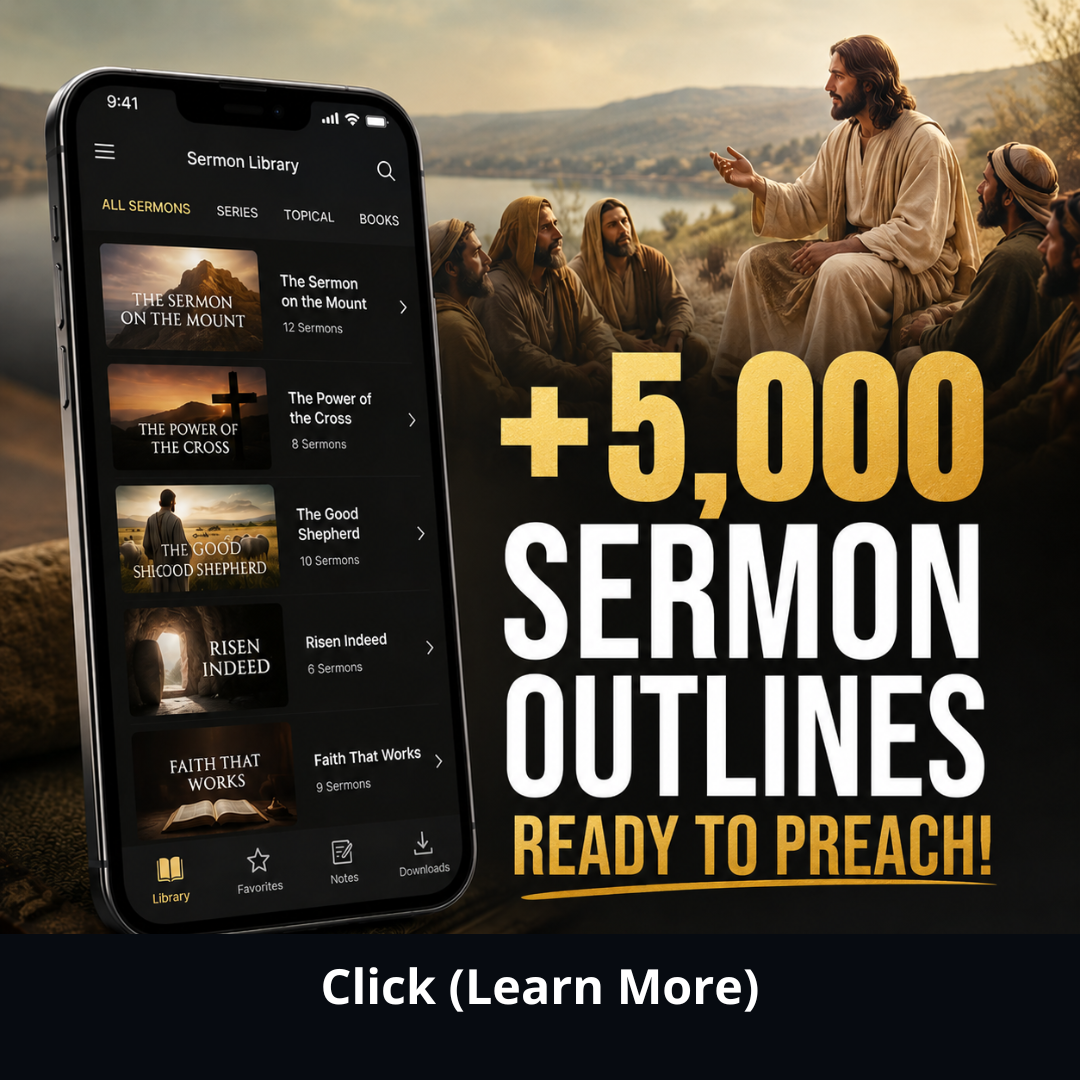 Christian Ministry Facebook ad: 5,000+ Sermon Outlines, Ready to Use