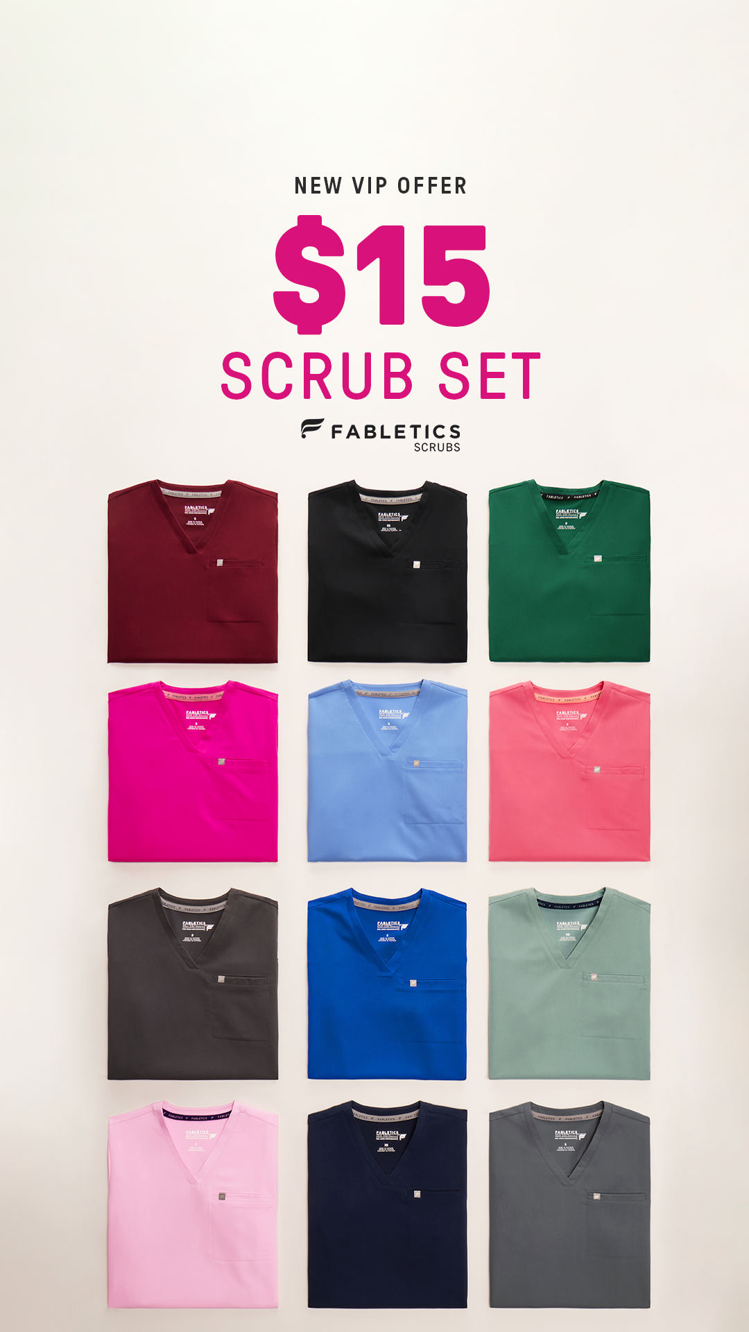 Fabletics Scrubs Facebook ad