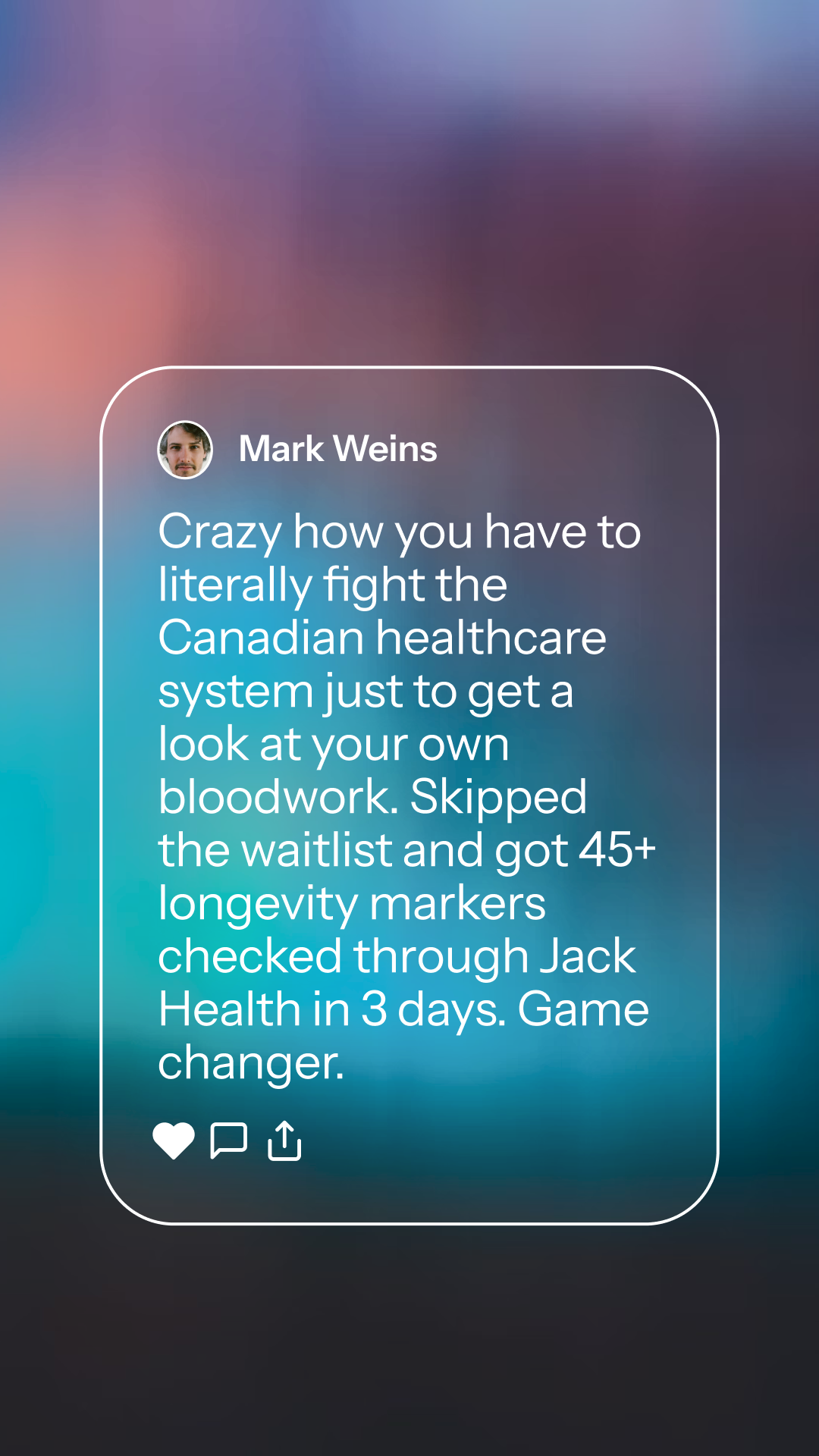Jack Health Facebook ad
