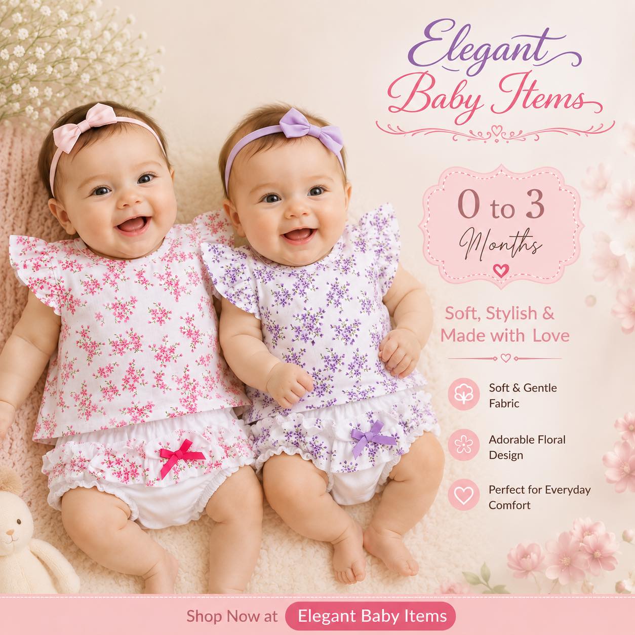 Elegant Baby Items Facebook ad