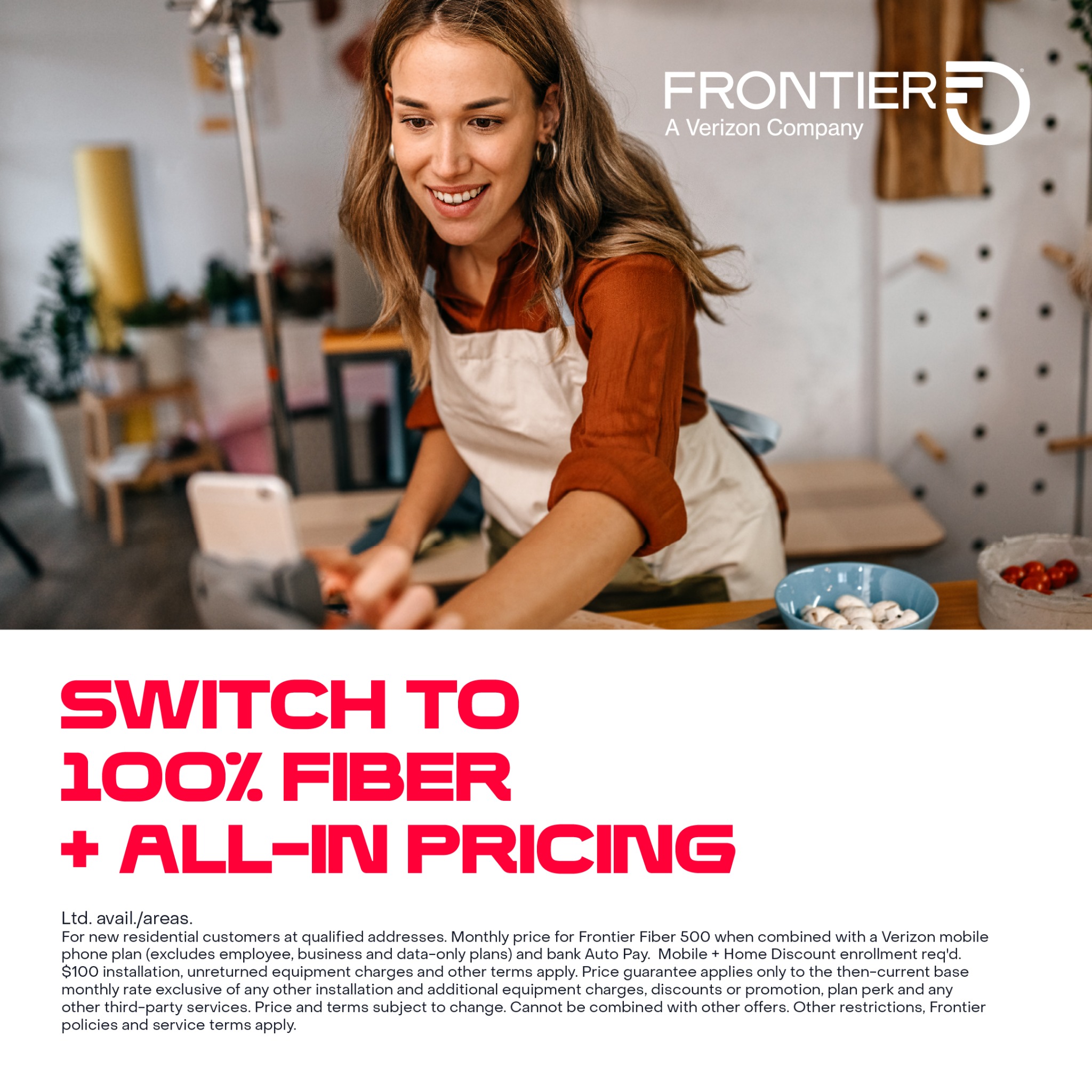 Frontier Internet Facebook ad