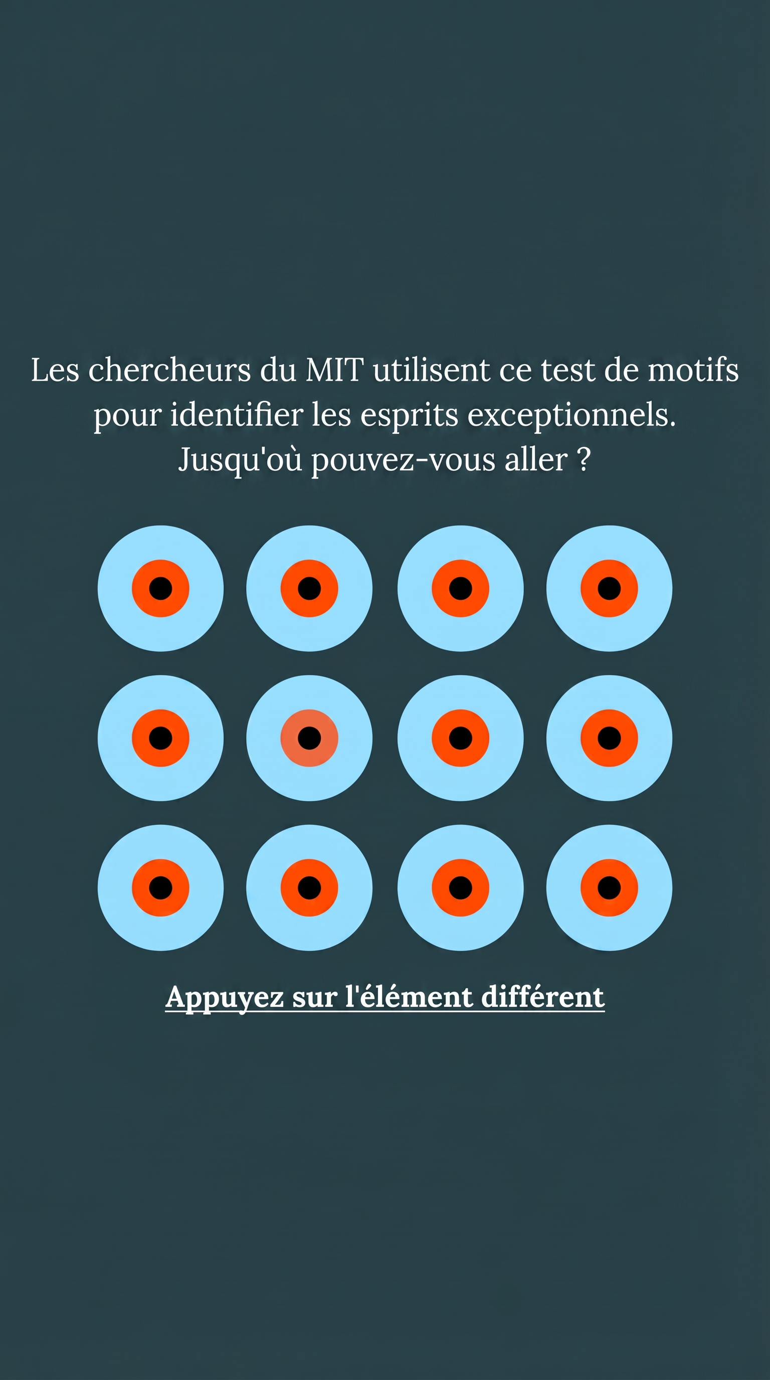 International IQ test Facebook ad