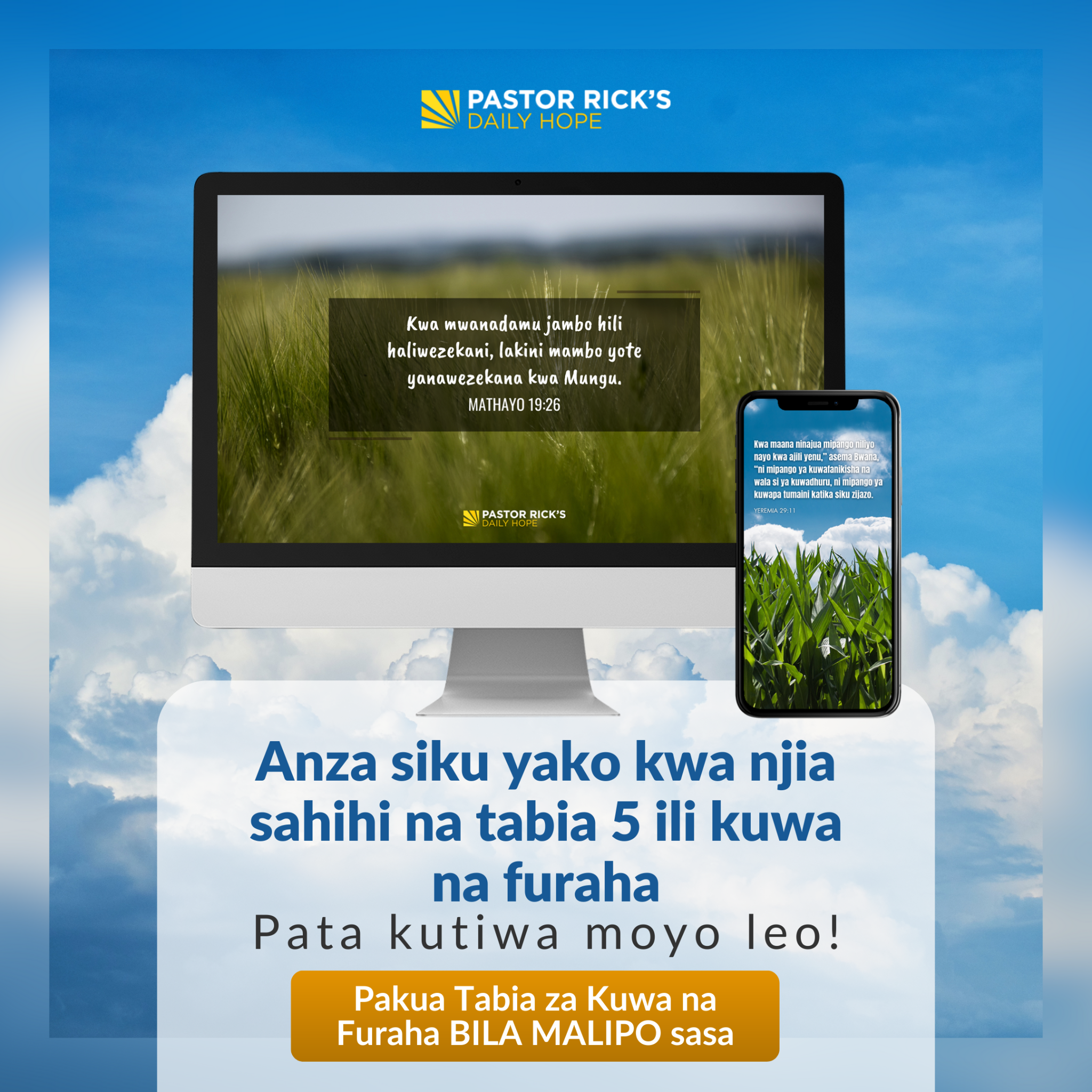 Pastor Rick's Daily Hope Facebook ad
