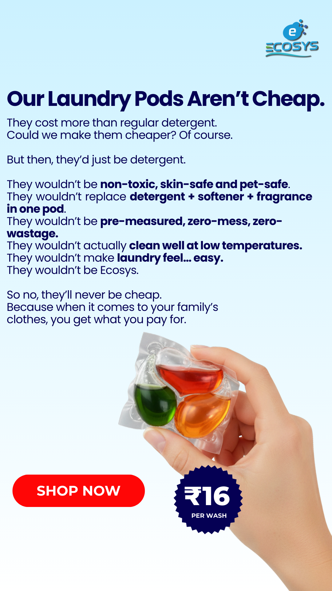 Ecosys Cleaners Facebook ad