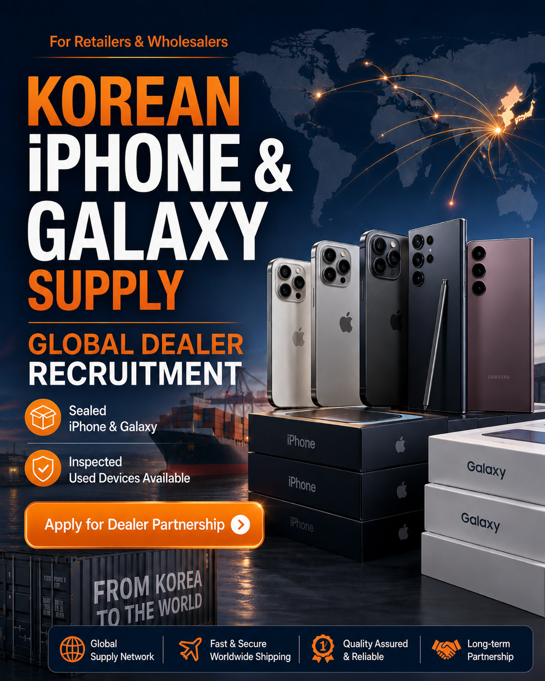 Andromeda.blue Facebook ad: Sealed iPhone & Galaxy Supply