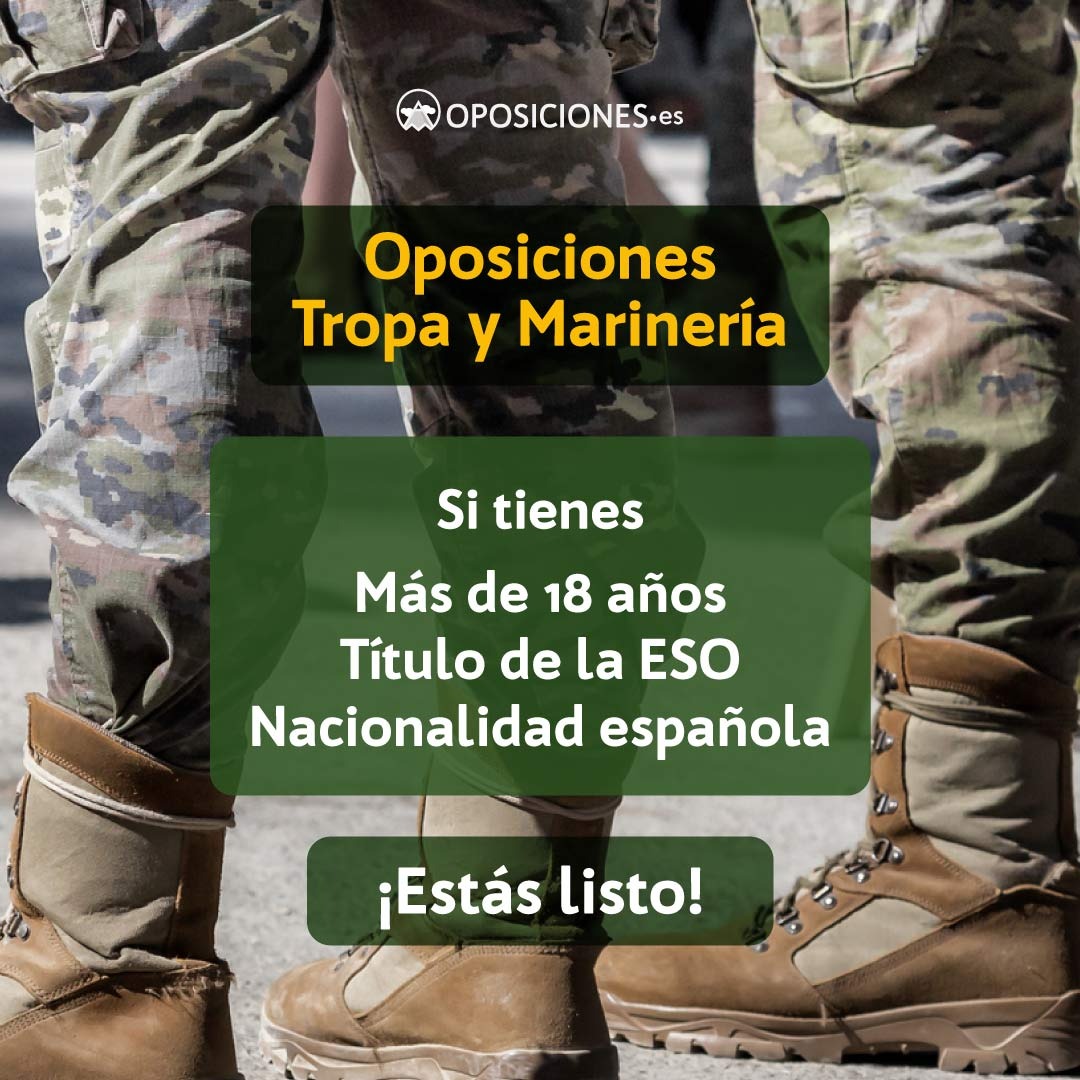Oposiciones.es Facebook ad: ¡8.884 plazas para Tropa y Marinería en 2025!