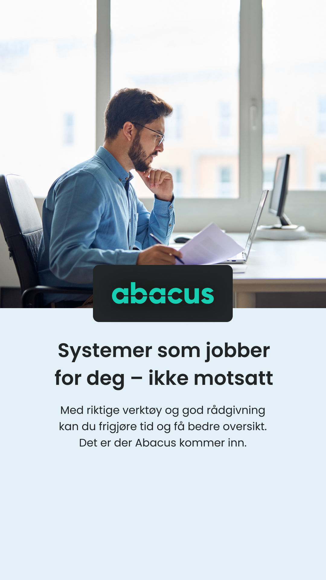 Abacus IT AS Facebook ad from Apr 24, 2026