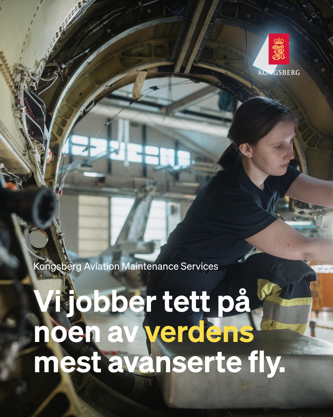 Kongsberg Gruppen Facebook ad from Jan 11, 2026