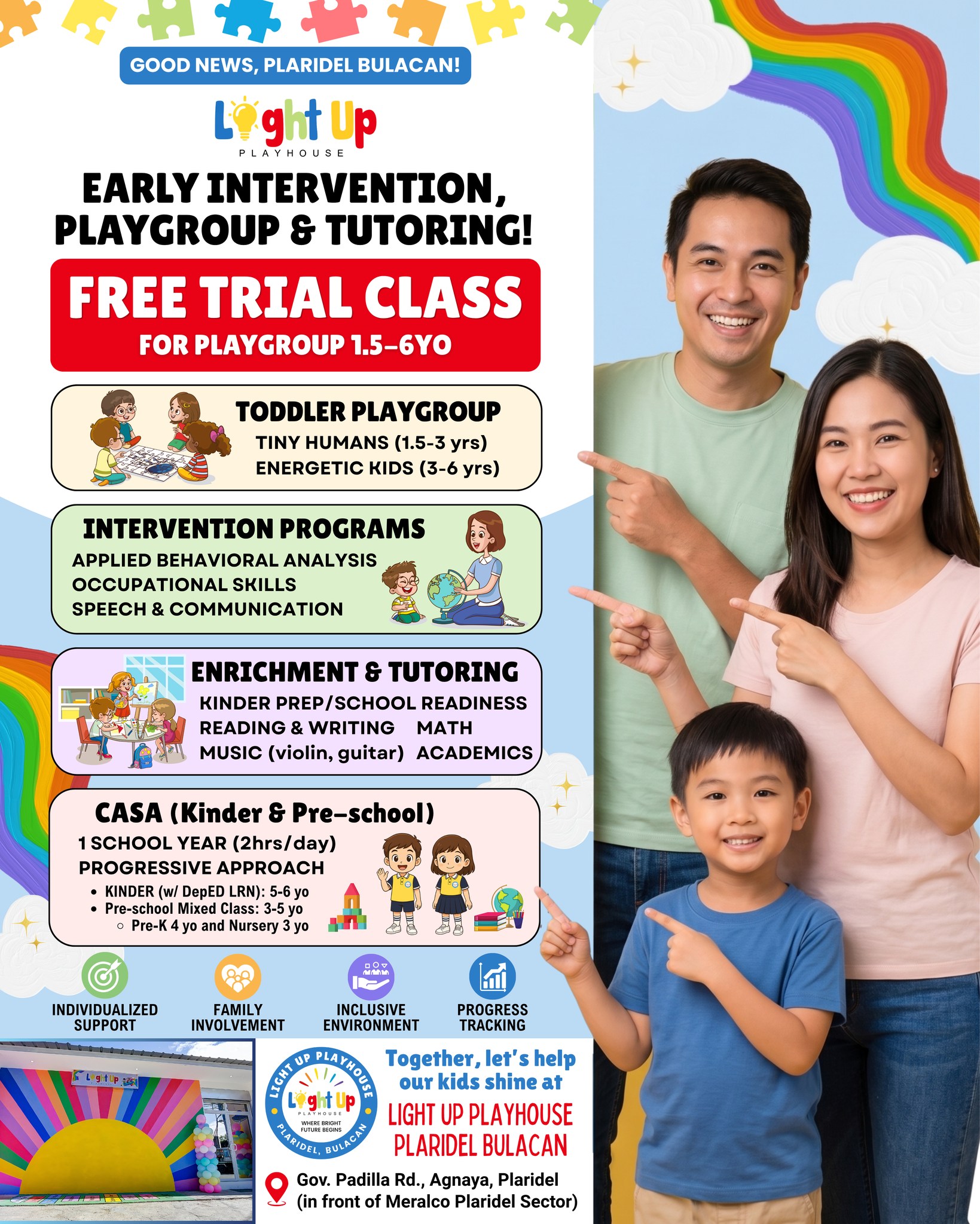 Light Up Playhouse Plaridel Bulacan Facebook ad from Jul 29, 2026
