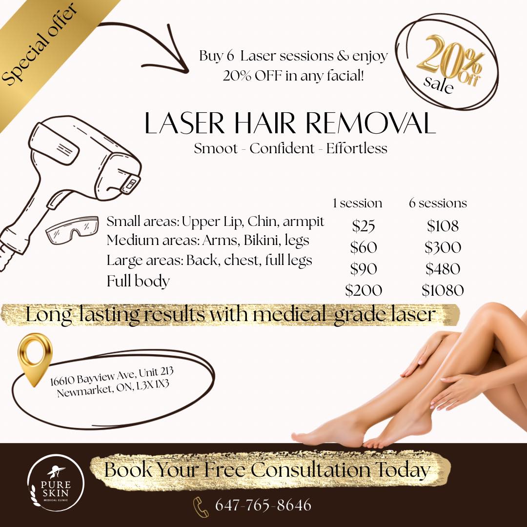 Pure Skin Medical Clinic Facebook ad: Performed by certified medical aesthetic professional