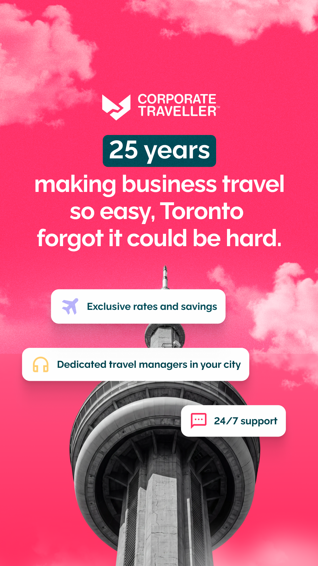 Corporate Traveller Canada Facebook ad