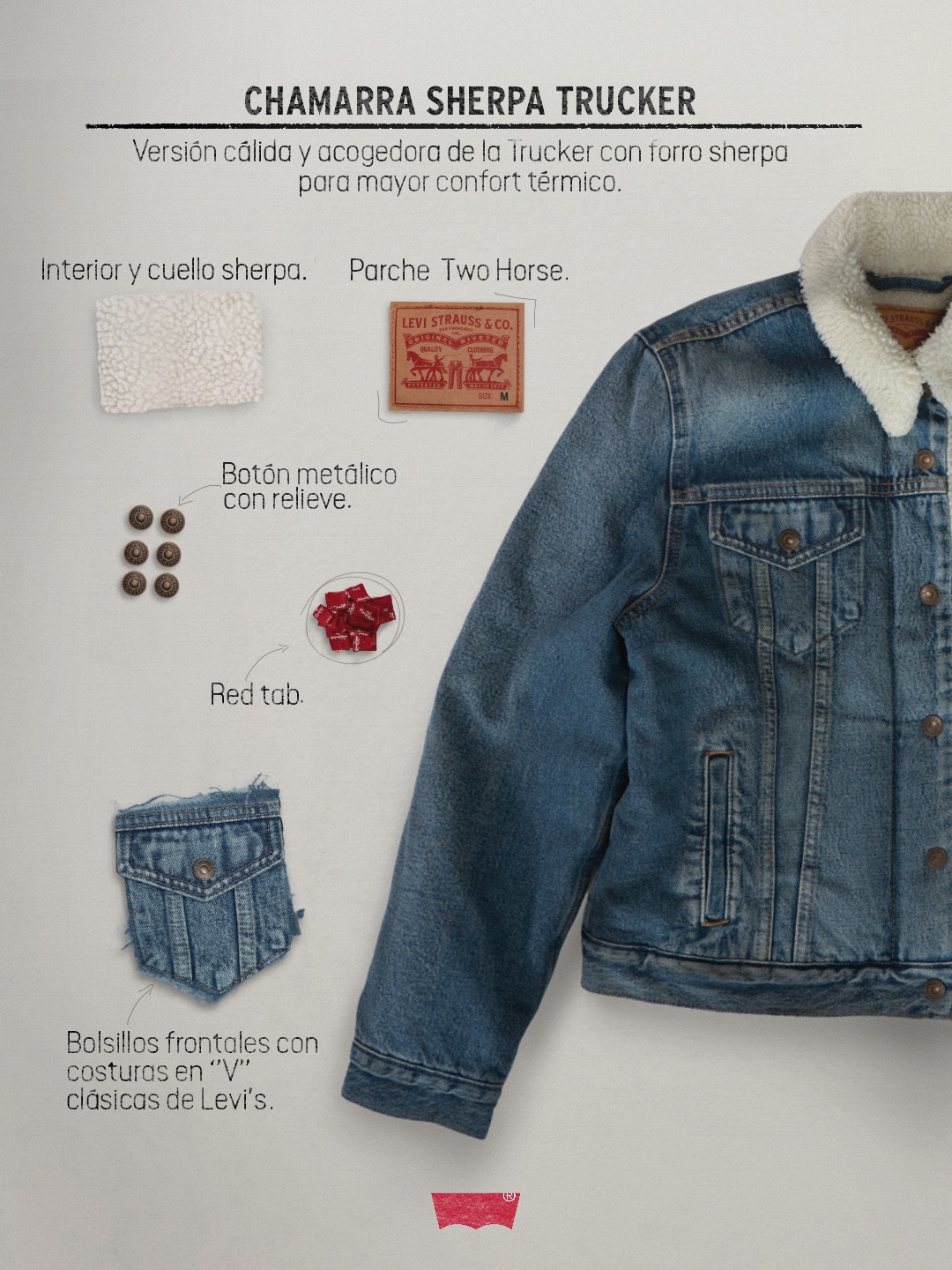 Levi's Facebook ad: Checa los detalles de tus prendas favoritas.