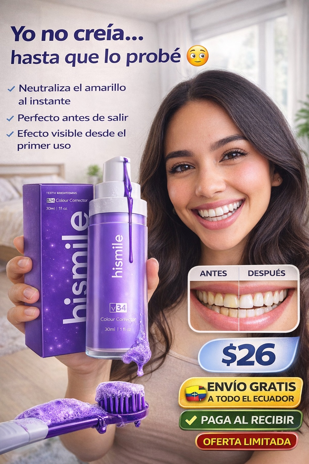 Compita Ecuador Facebook ad: Envío gratis + Paga al recibir