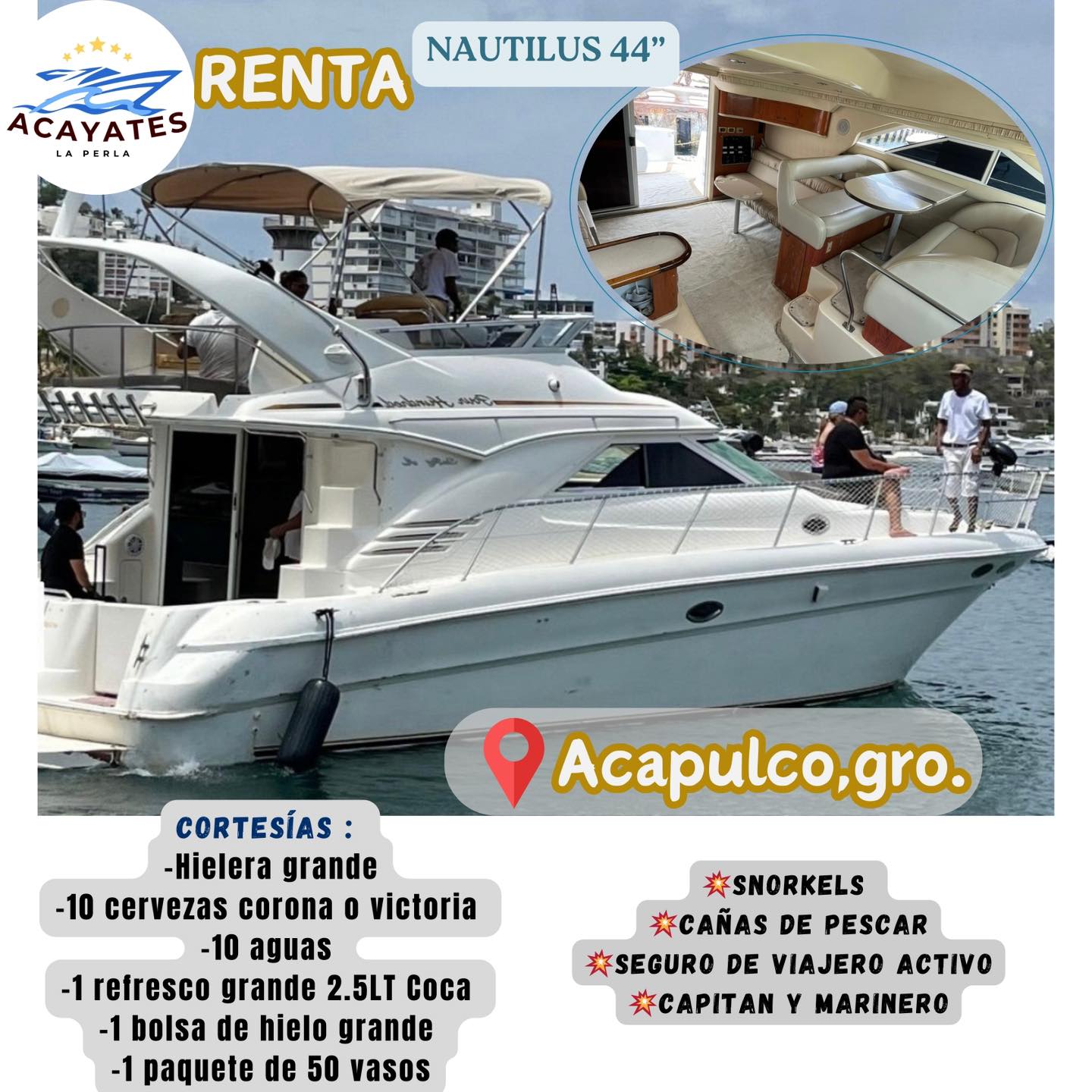 Acayates La Perla Facebook ad: Yates para todos!