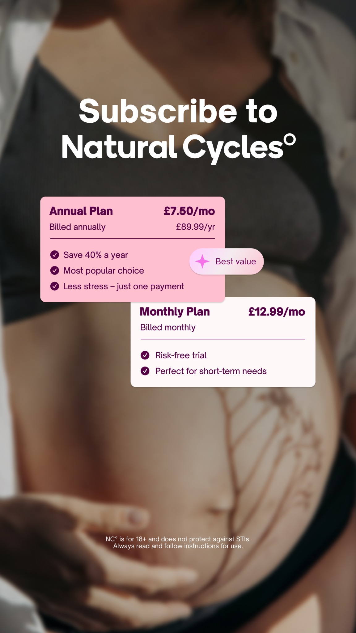 Natural Cycles Facebook ad