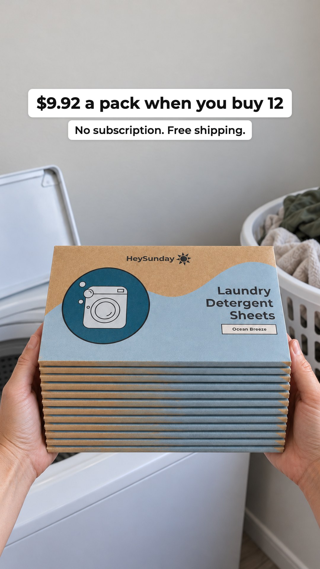 HeySunday Facebook ad: $9.92 A Pack When You Buy 12