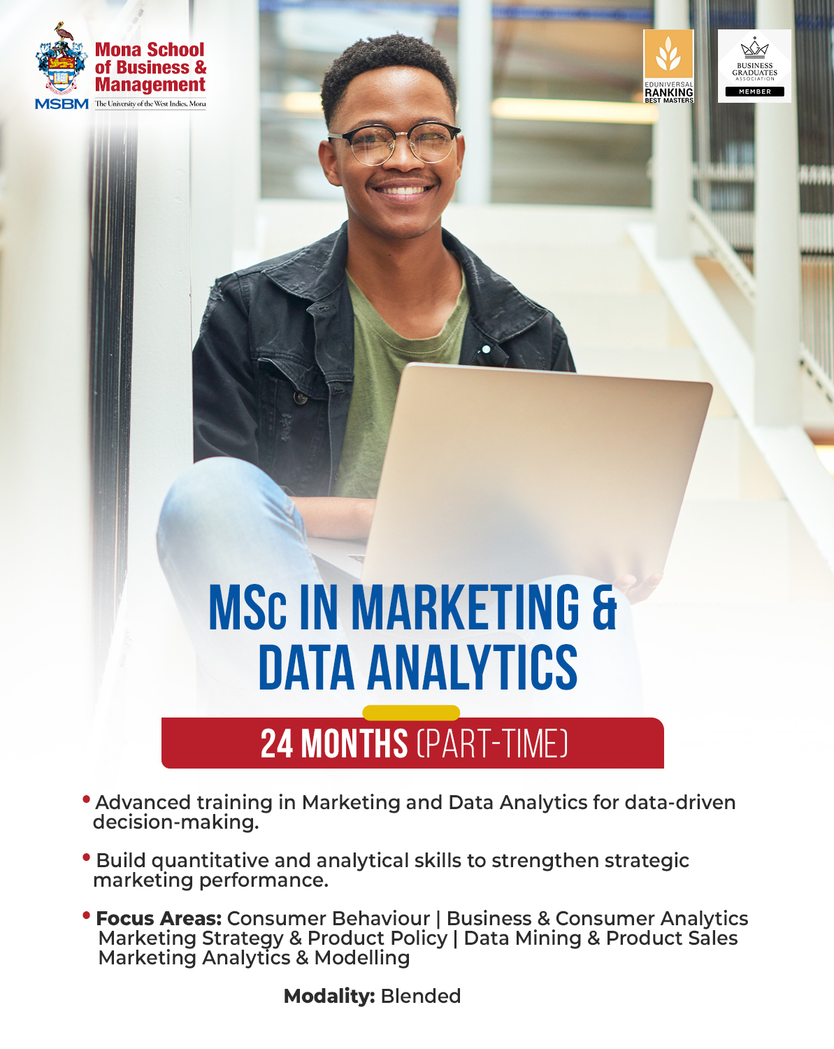 Mona School of Business & Management Facebook ad: Built for Ambitious Professionals