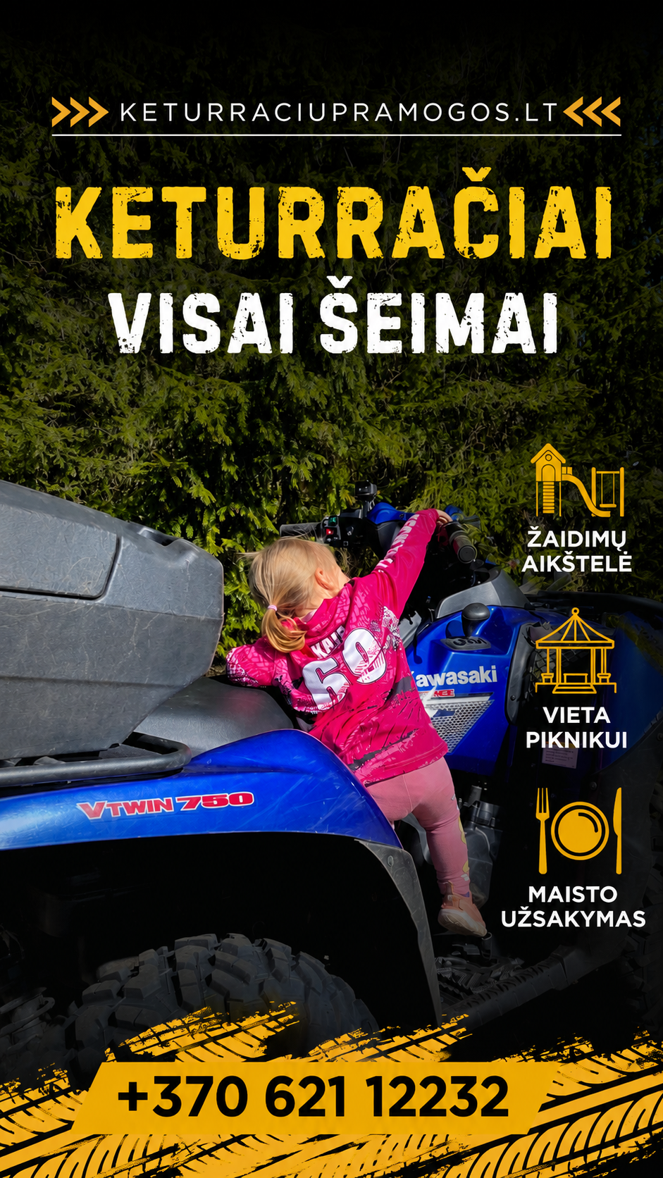 Keturračių Pramogos Facebook ad