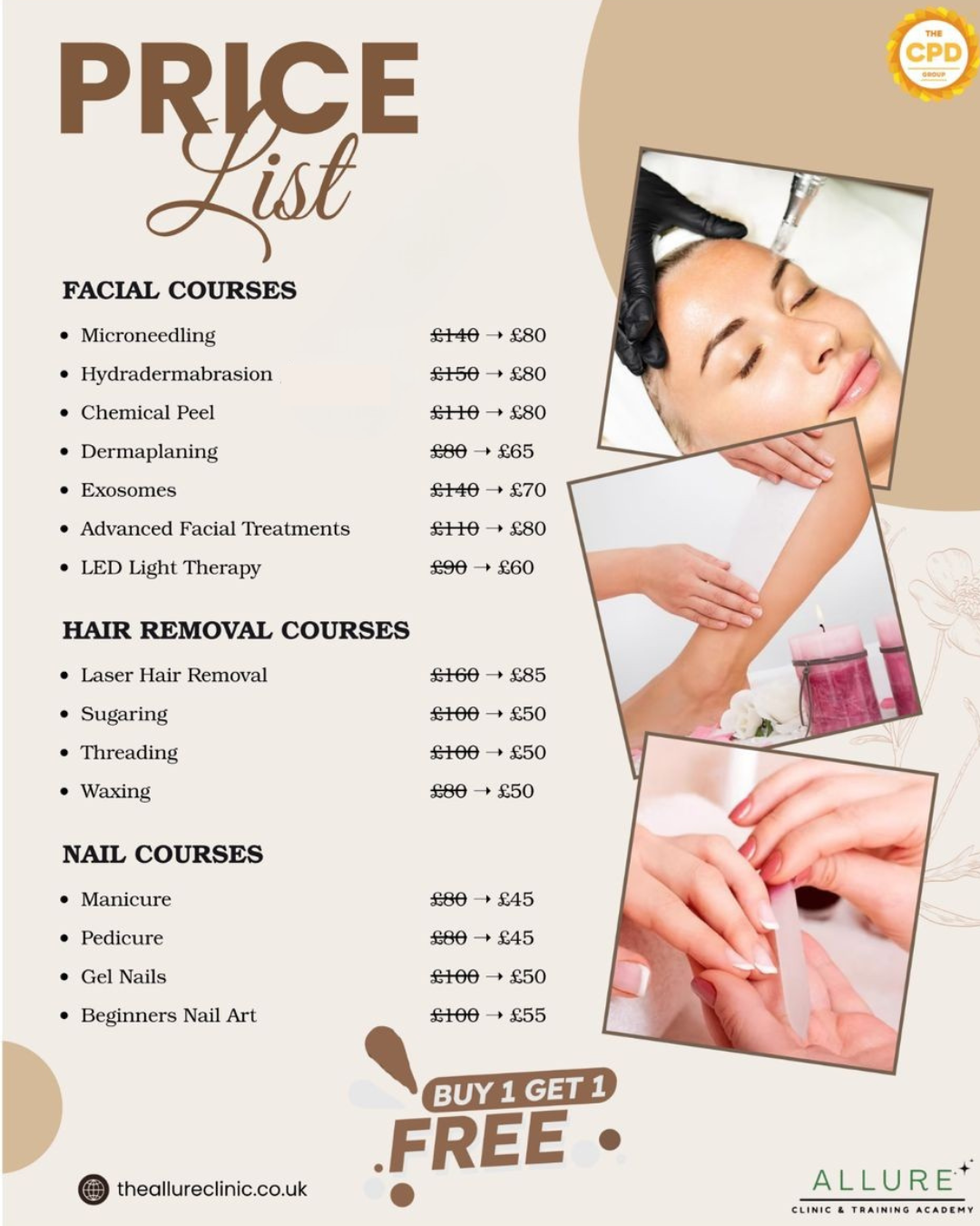 Allure Training Academy Facebook ad