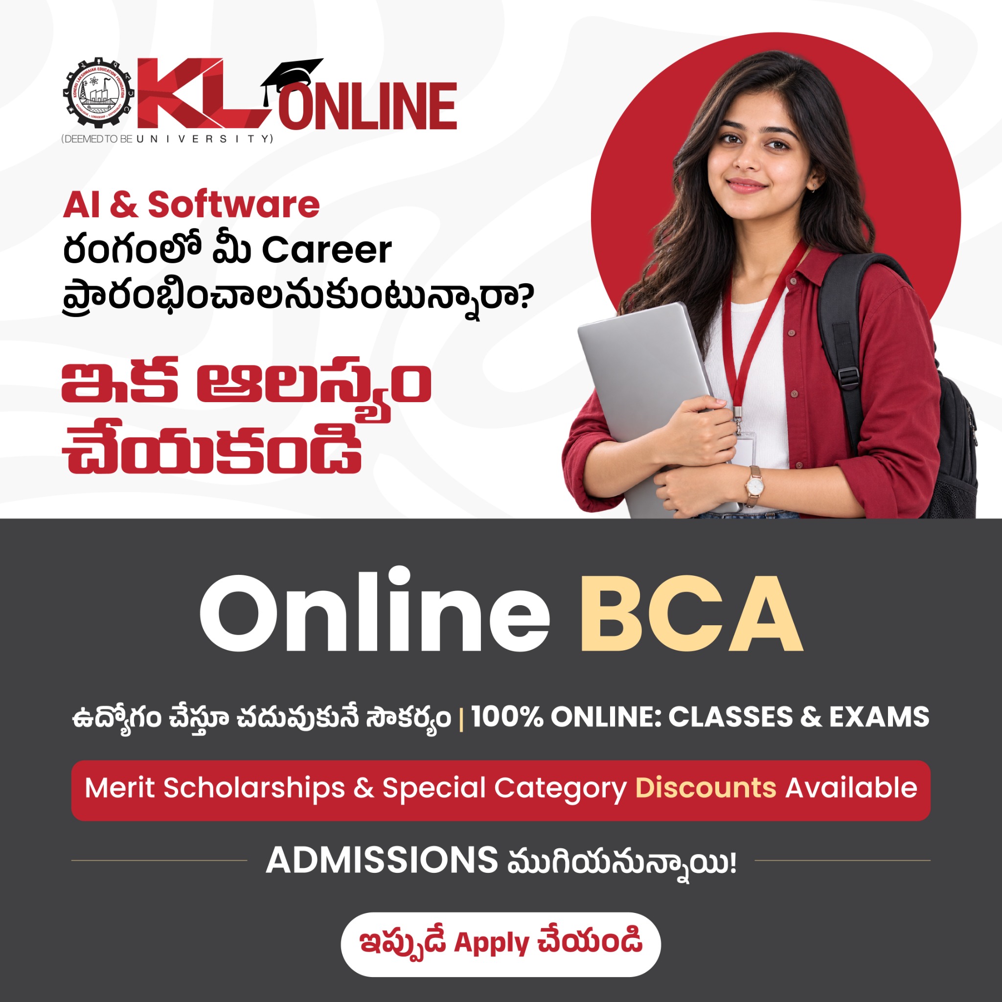 KL University Online Facebook ad