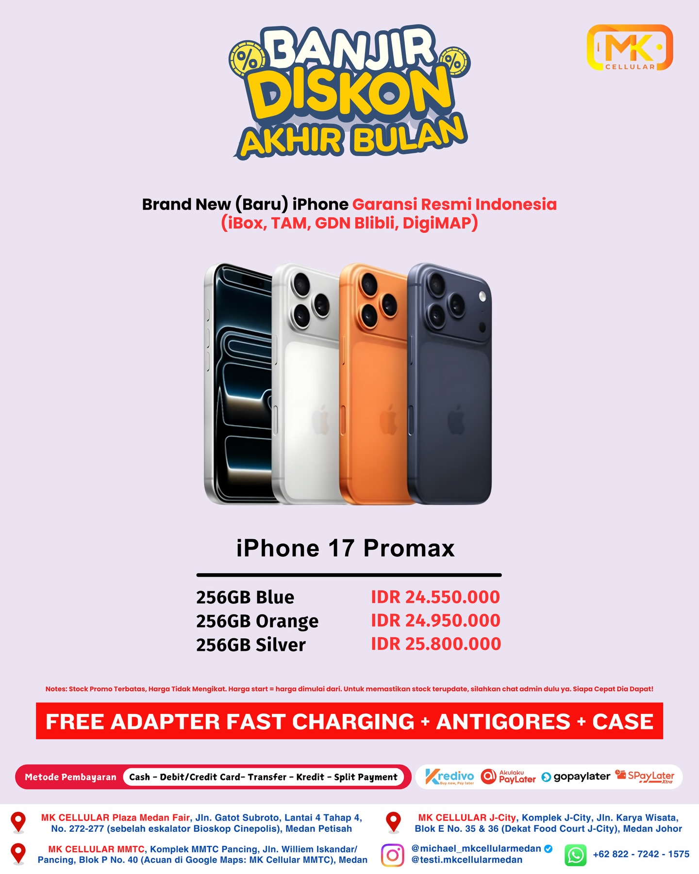 MK Cellular Medan Facebook ad