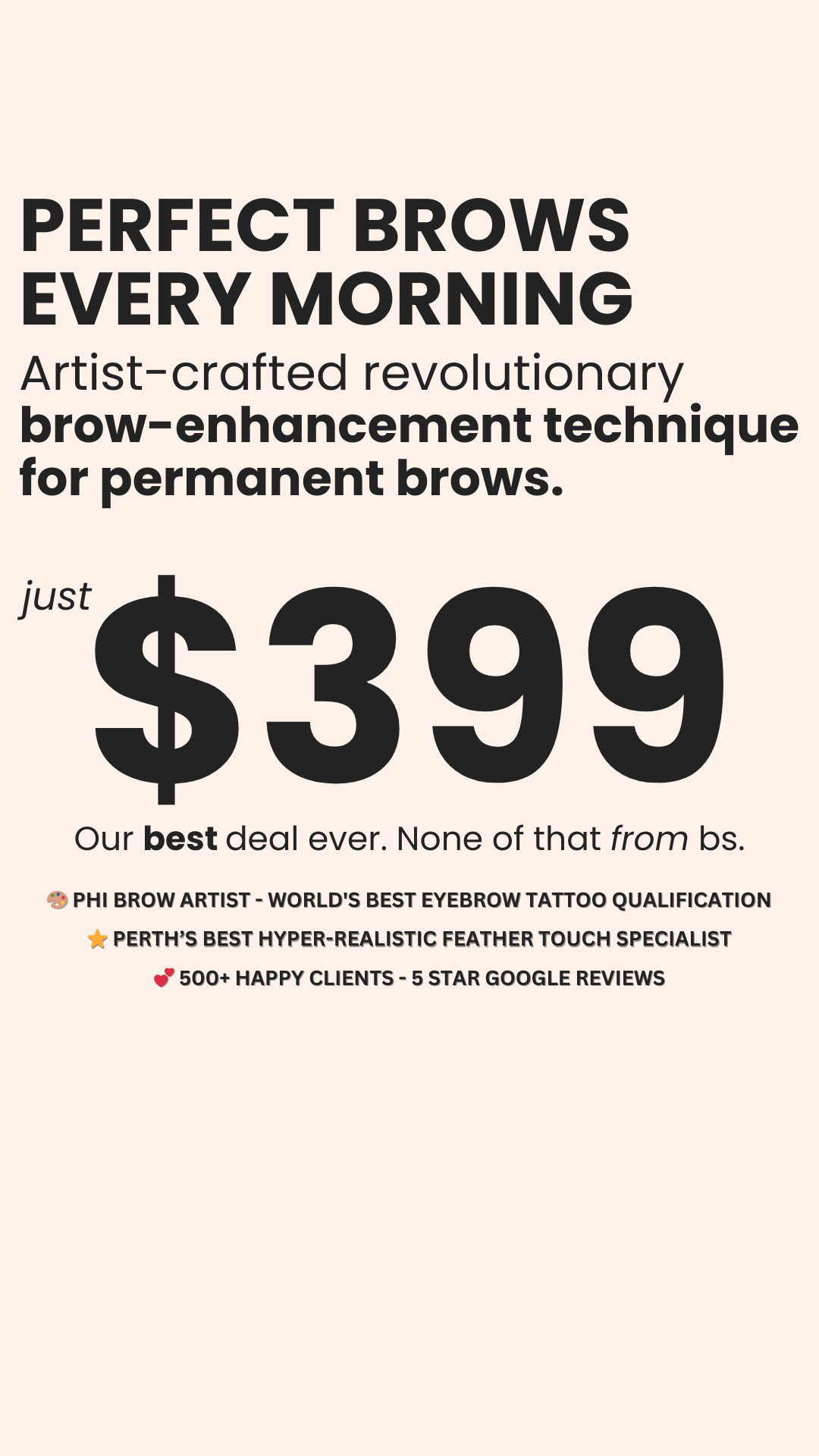 Luxury Brows Perth Facebook ad