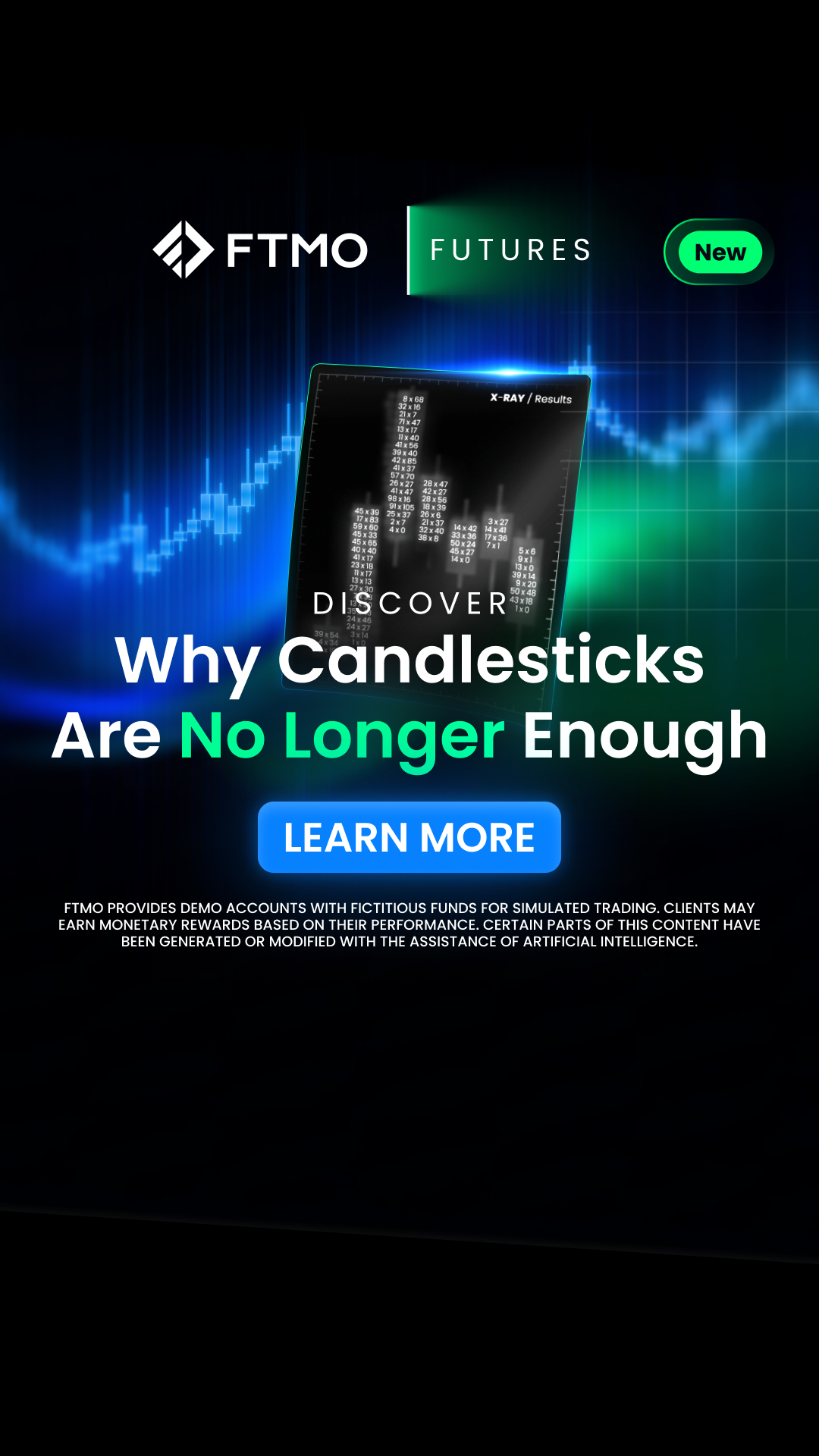 FTMO Futures Facebook ad: Charts. Signals. How much do you know?