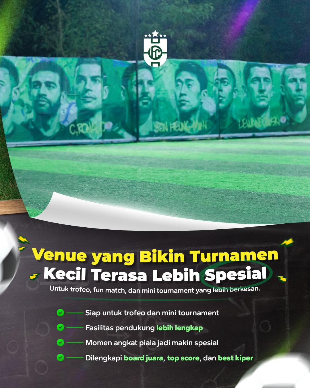 FC Mini Soccer Facebook ad: Venue paling pas buat bikin mini turnamen jadi…