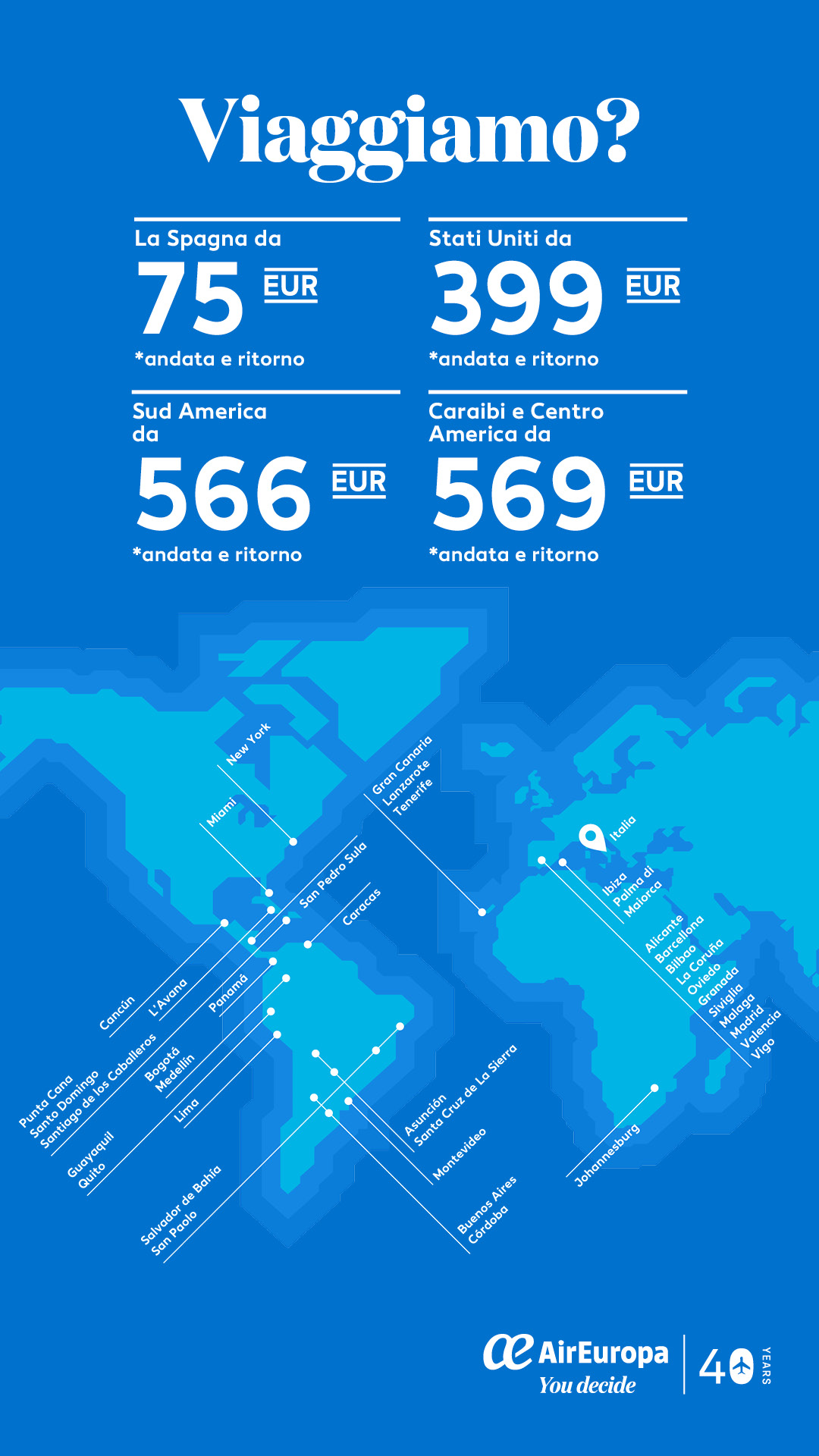 Air Europa Facebook ad from Feb 16, 2026