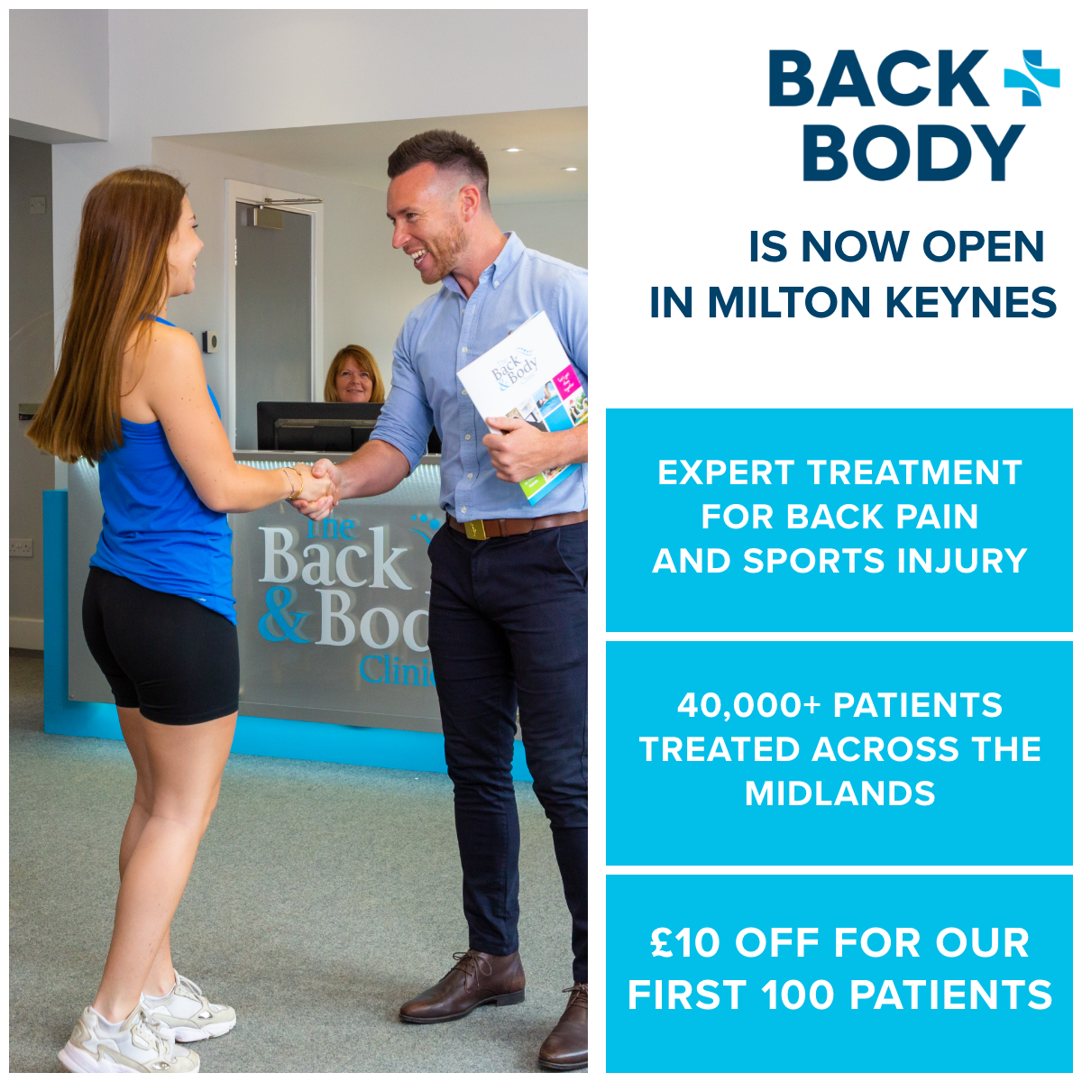 The Back and Body Clinic Facebook ad from May 14, 2026
