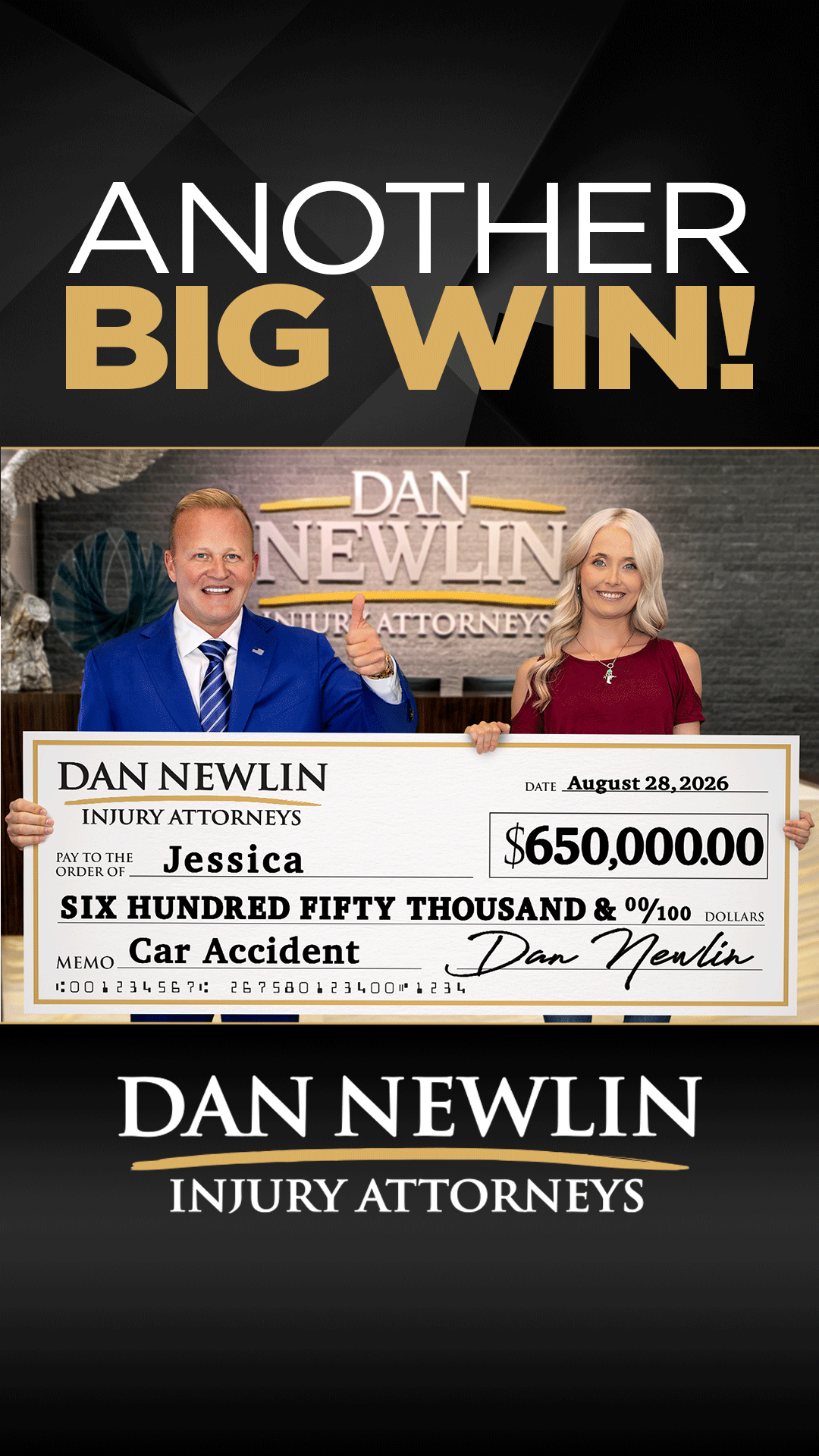 Dan Newlin Facebook ad: Car Accident Lawyers
